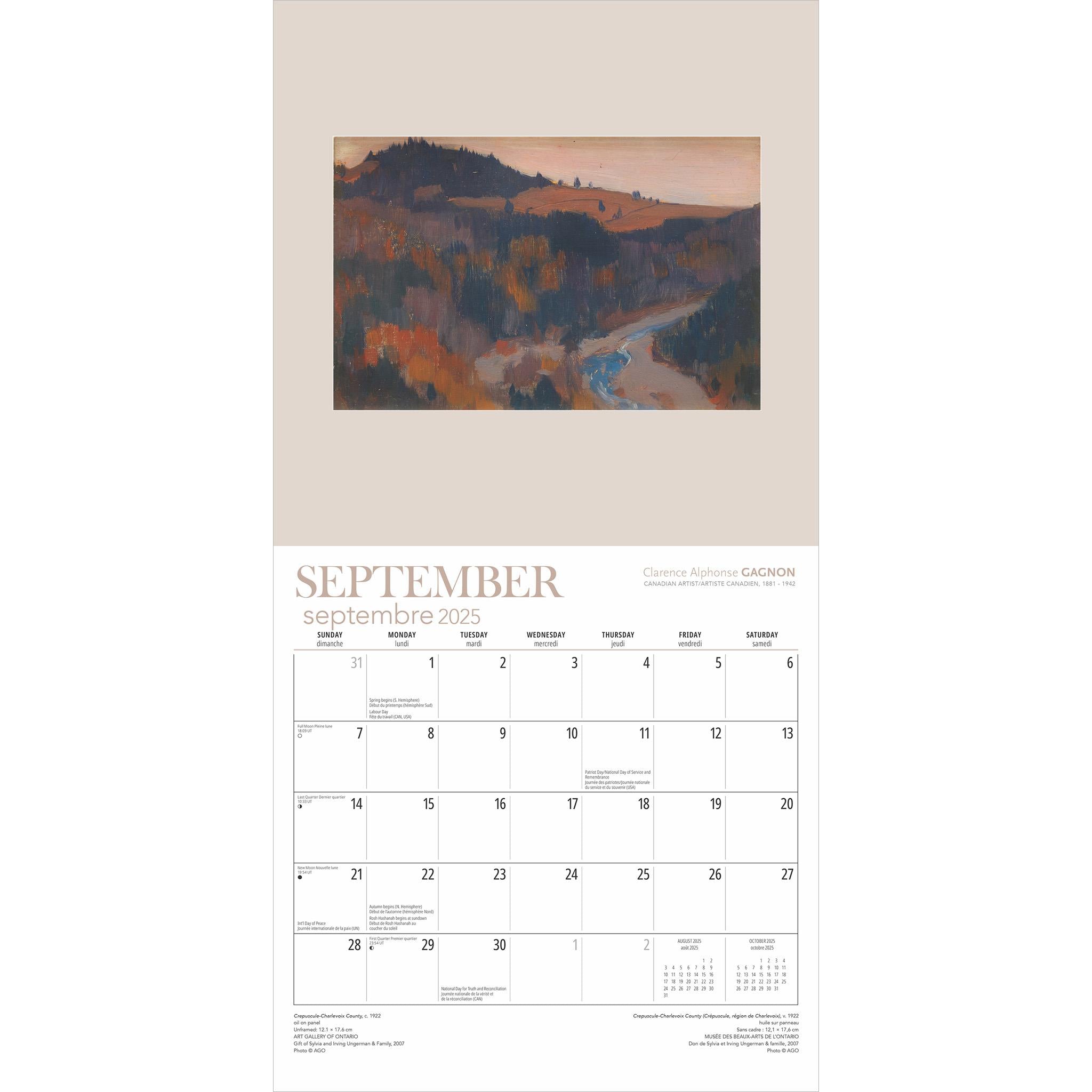 Clarence Gagnon Wall 2025 Calendar