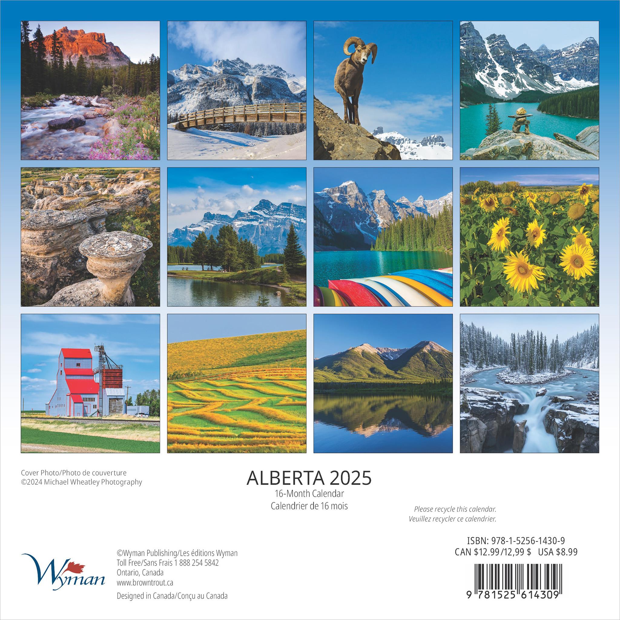 Alberta Mini 2025 Calendar