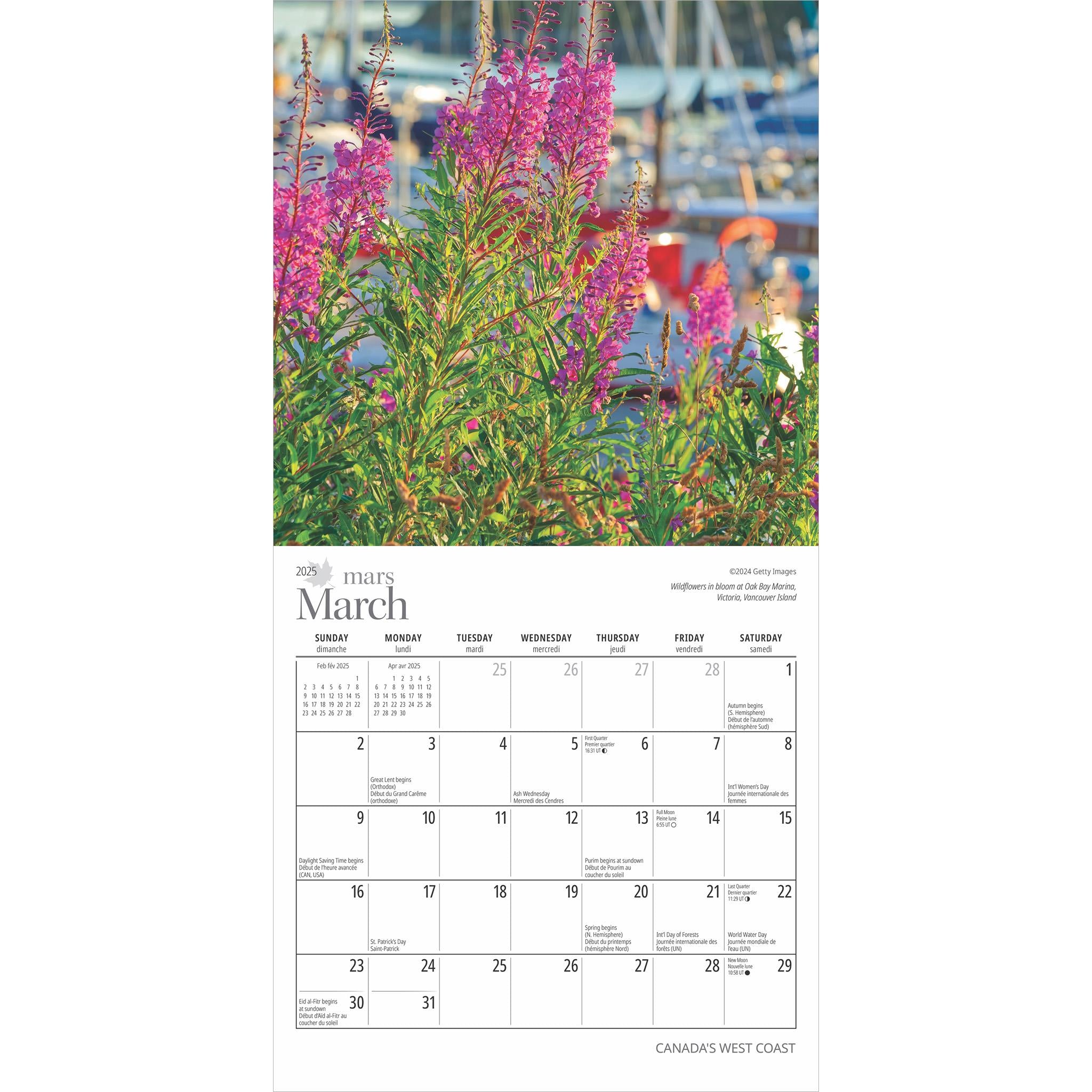 Canadas West Coast Mini 2025 Calendar