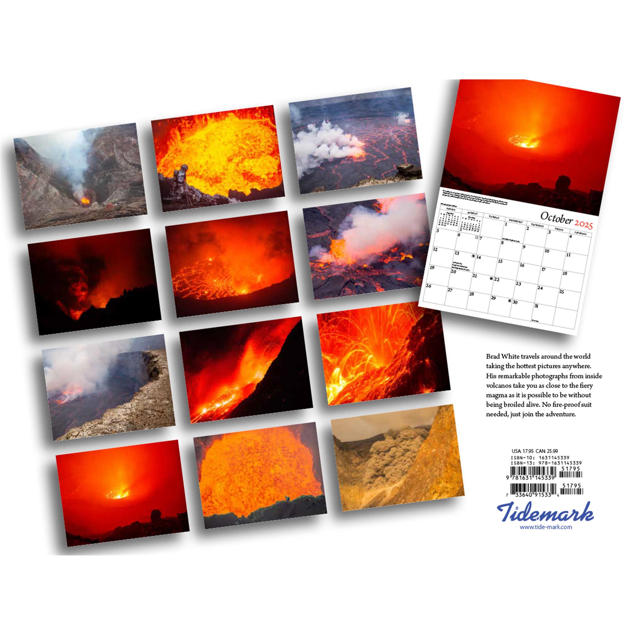 Volcanoes Wall 2025 Calendar