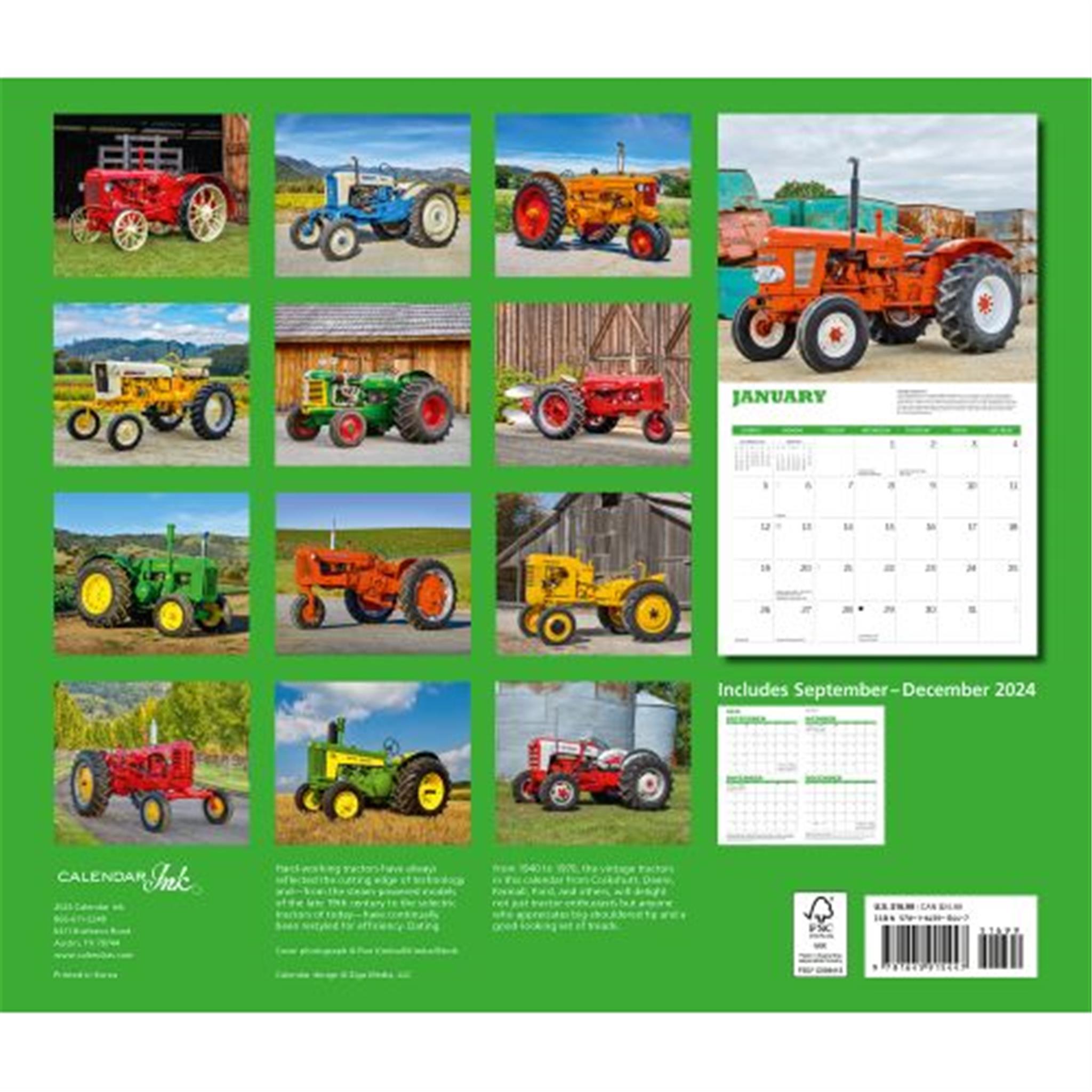 Tractors Deluxe Wall Calendar