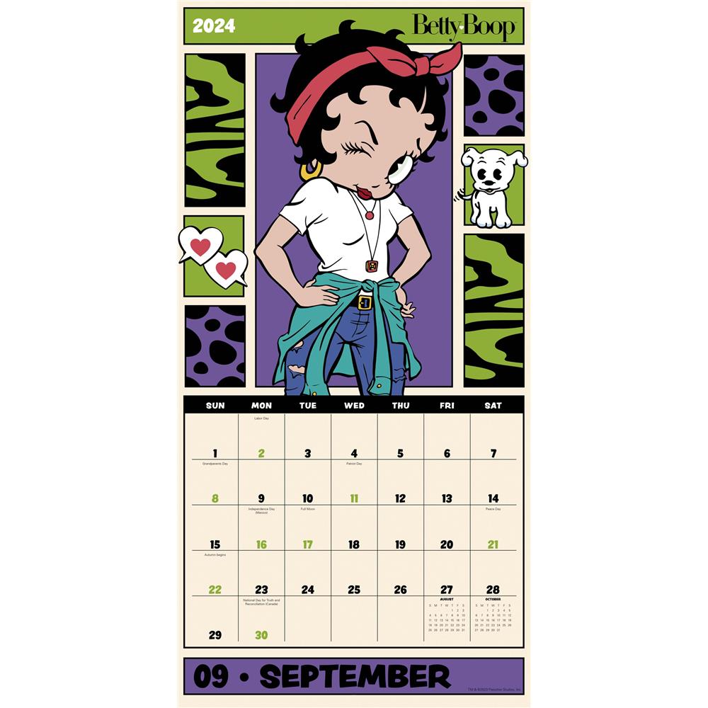 9781647064549 Betty Boop 2024 Wall Calendar ACCO Brands Calendar Club