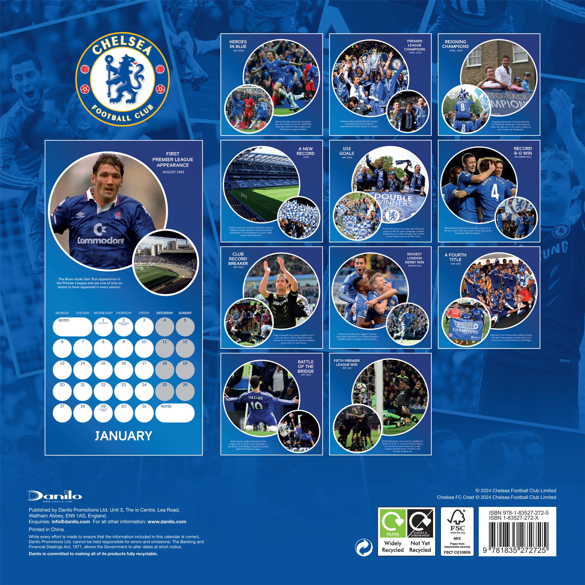 Chelsea Wall 2025 Calendar