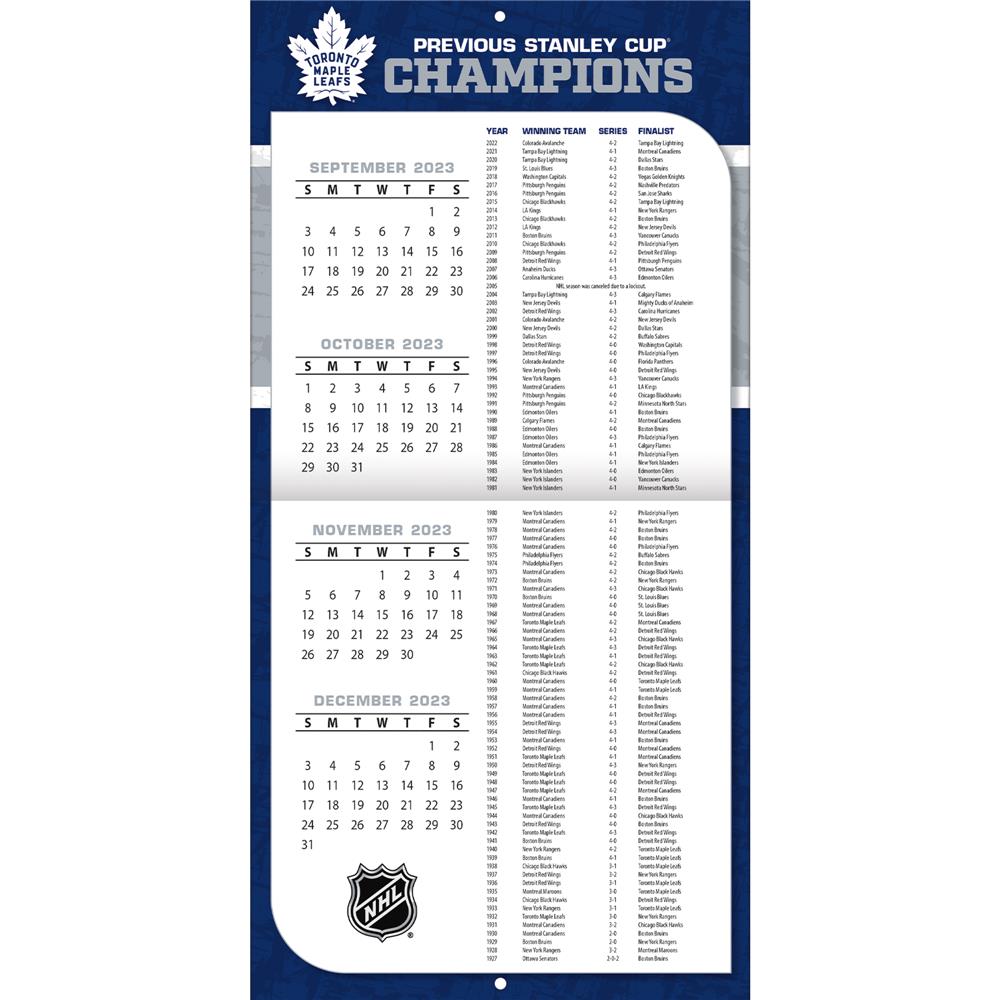 9798350601626 NHL Toronto Maple Leafs 2024 Wall Calendar The Lang