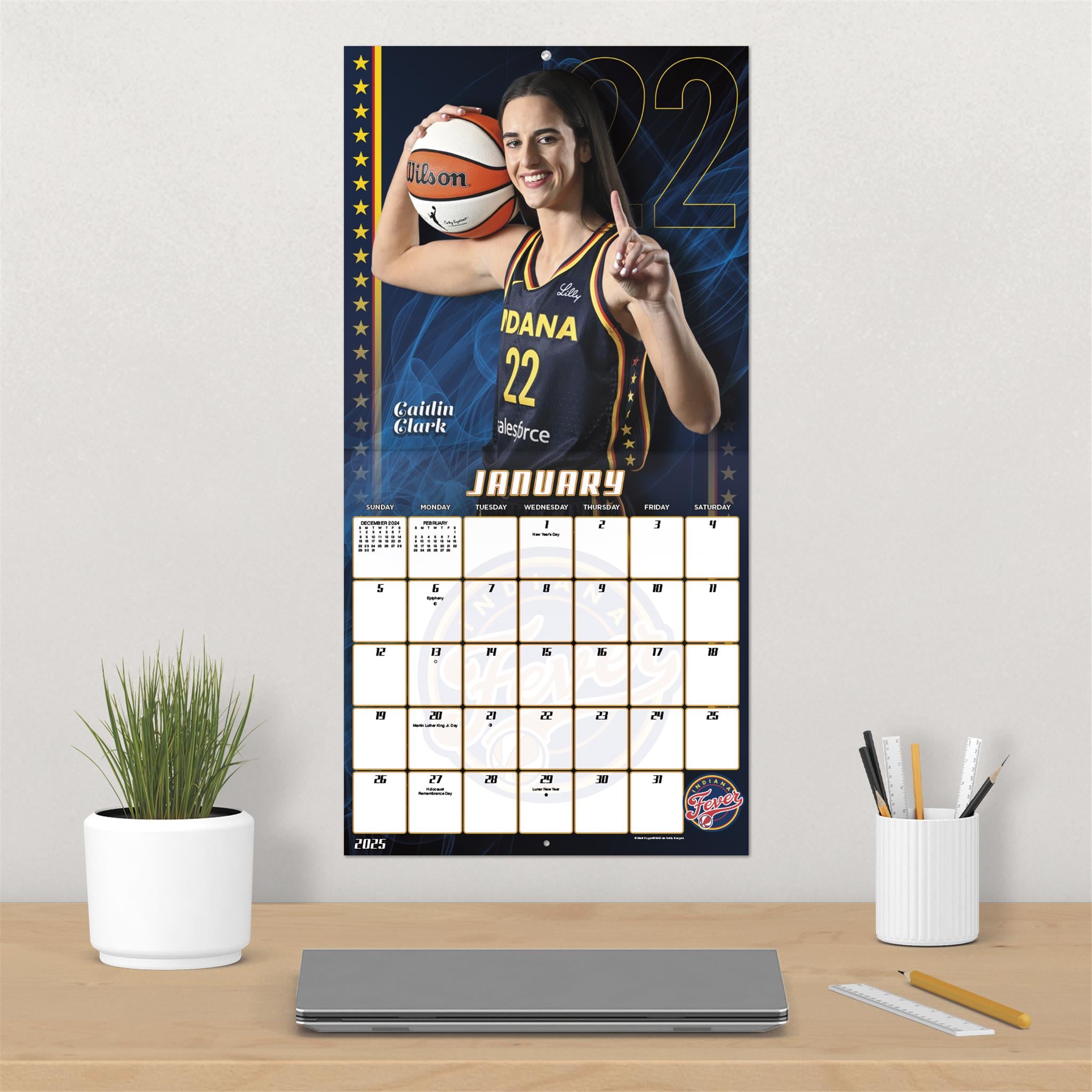 WNBA Superstars Wall 2025 Calendar