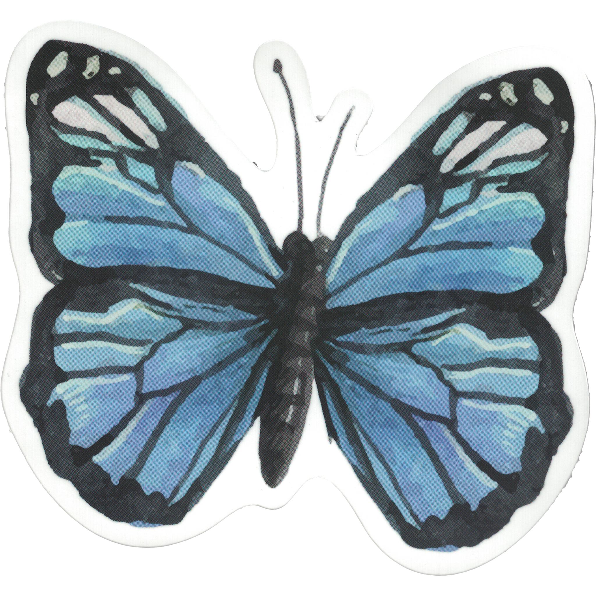 Blue Monarch Butterfly Vinyl Sticker