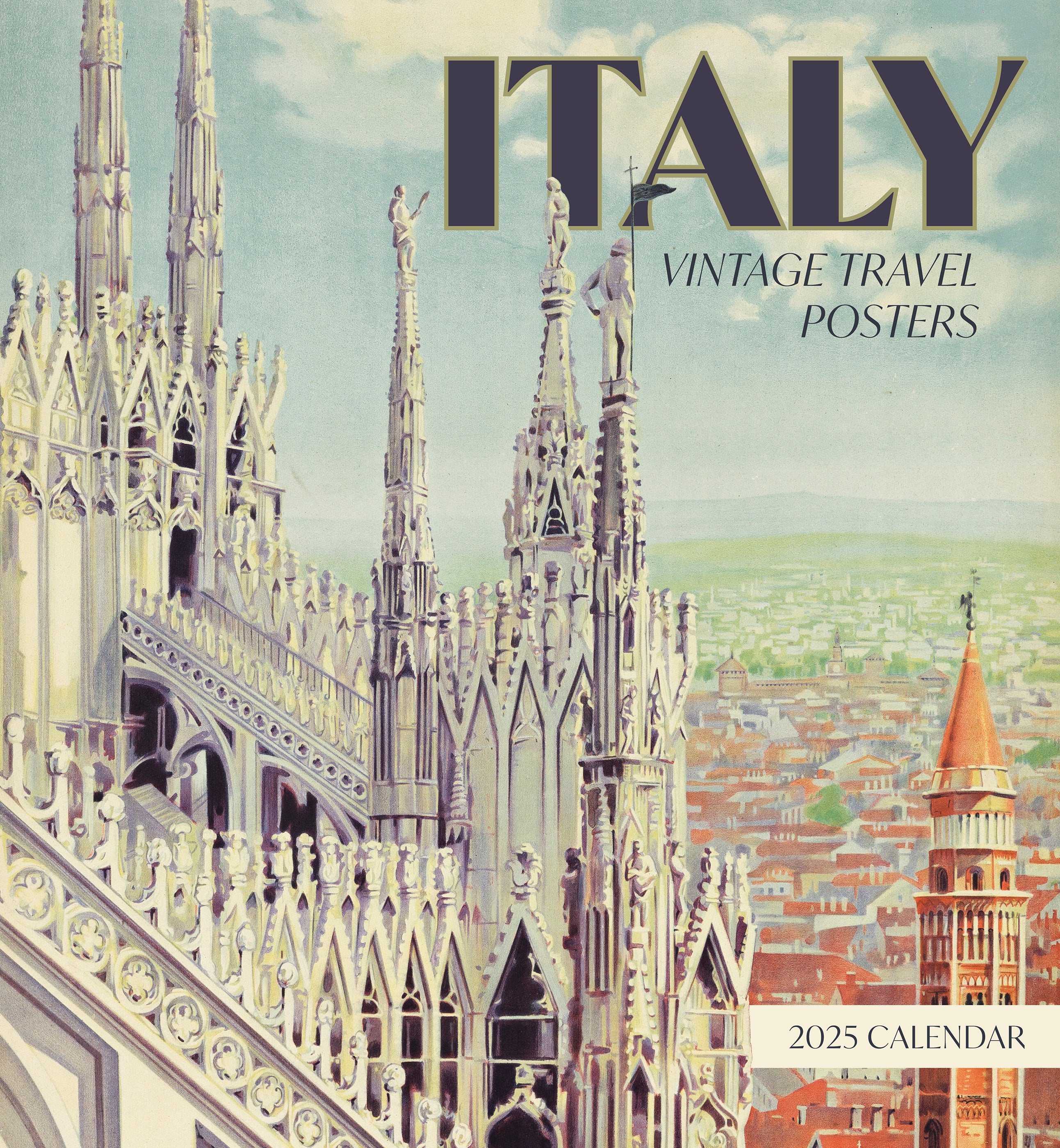 Italy Vintage Travel Posters Wall 2025 Calendar - Online Exclusive