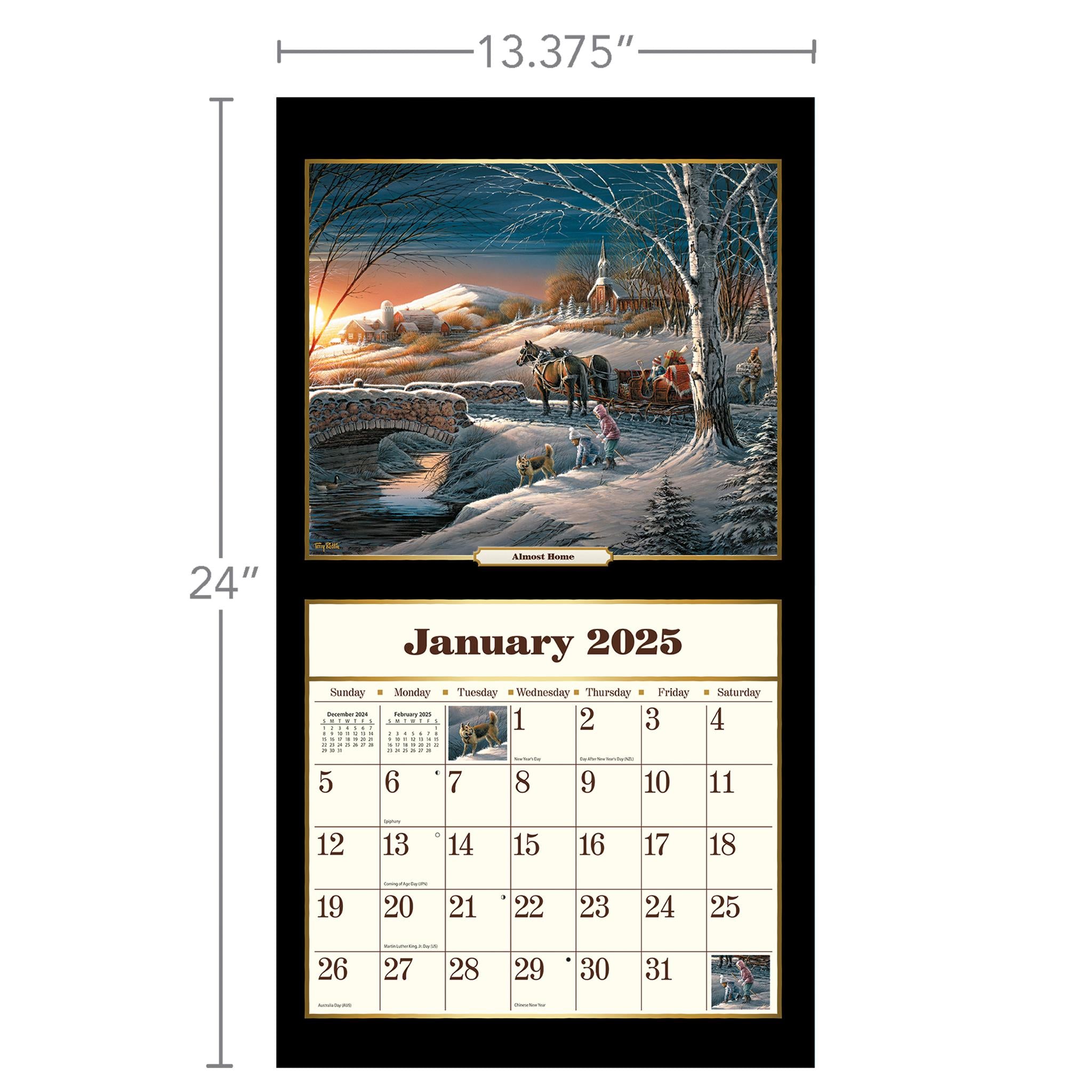 Terry Redlin Wall 2025 Calendar