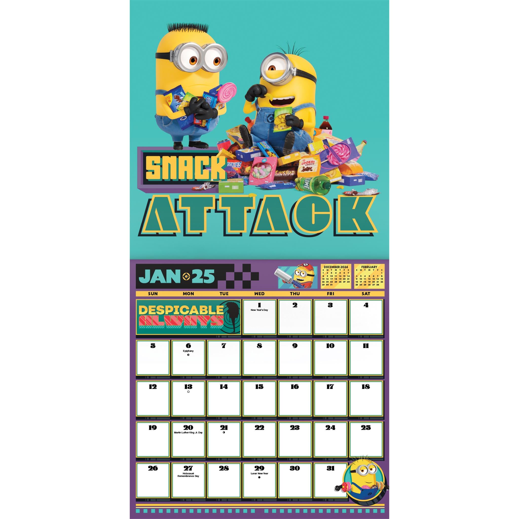 Despicable Me 4 Wall 2025 Calendar - Online Exclusive