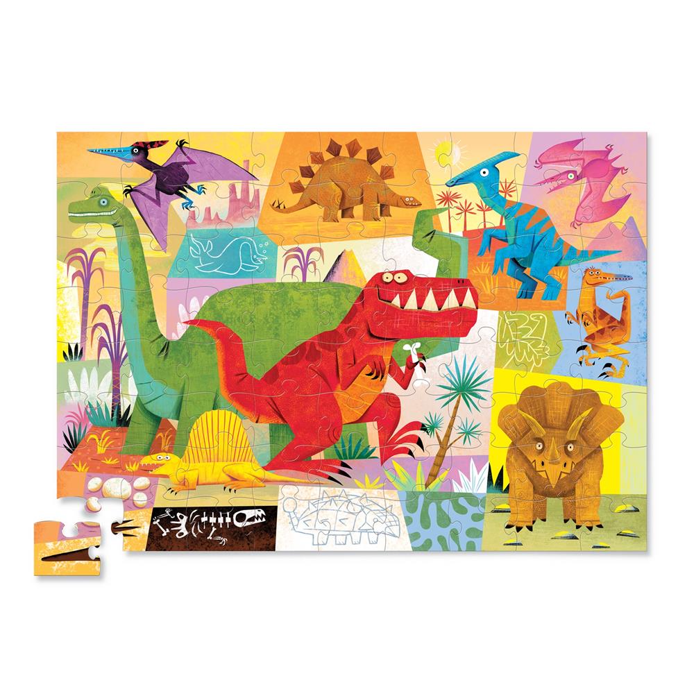 Dinosaurs Children's 72 Piece Puzzle in Shaped Box