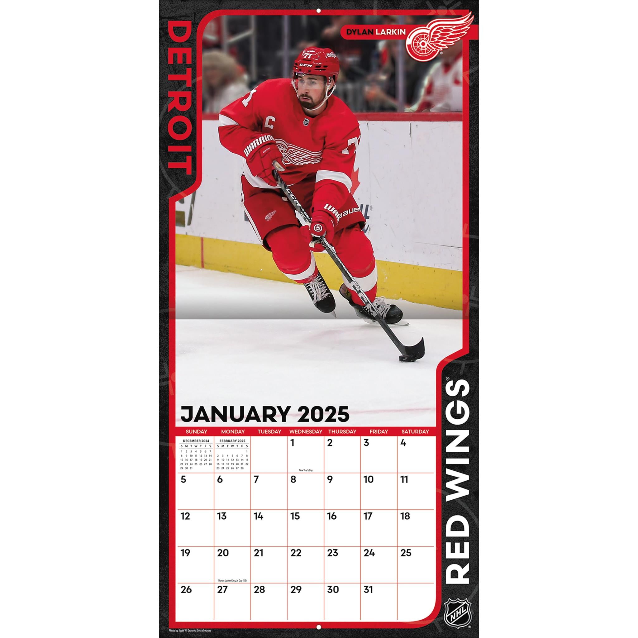 NHL Detroit Red Wings Mini 2025 Calendar - Online Exclusive