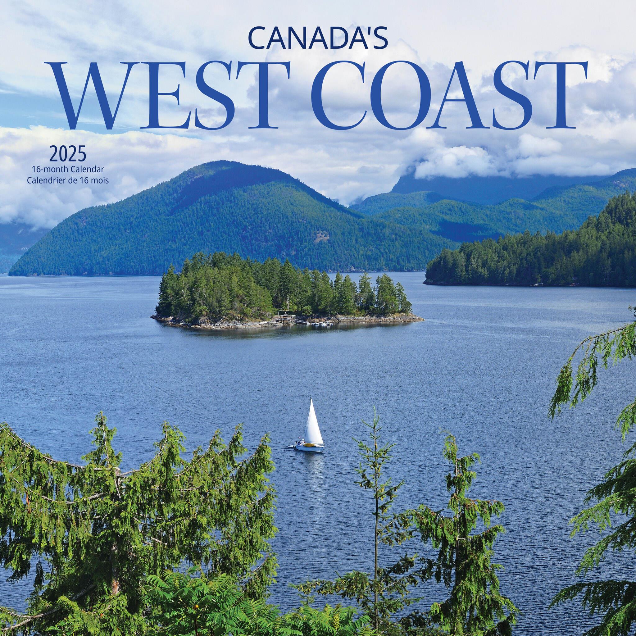 Canadas West Coast Wall 2025 Calendar