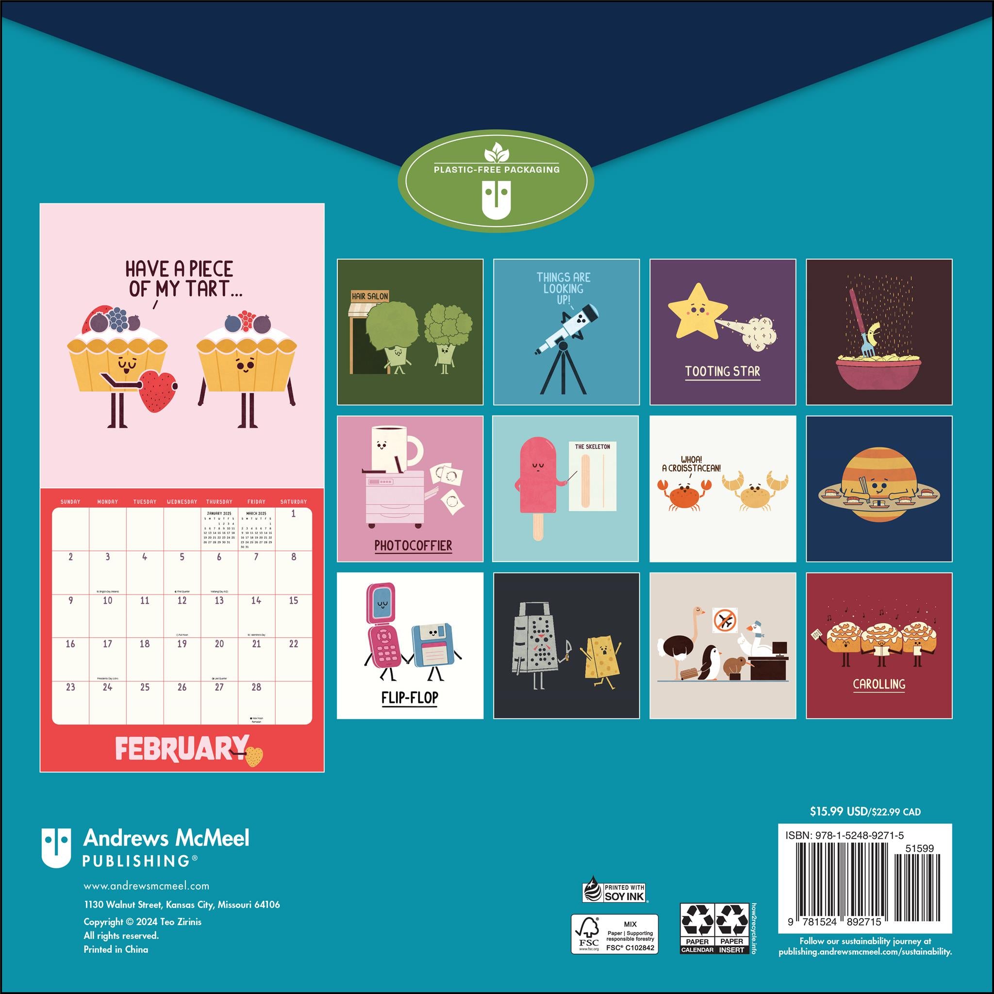 Handsoffmydinosaur Wall 2025 Calendar - Online Exclusive