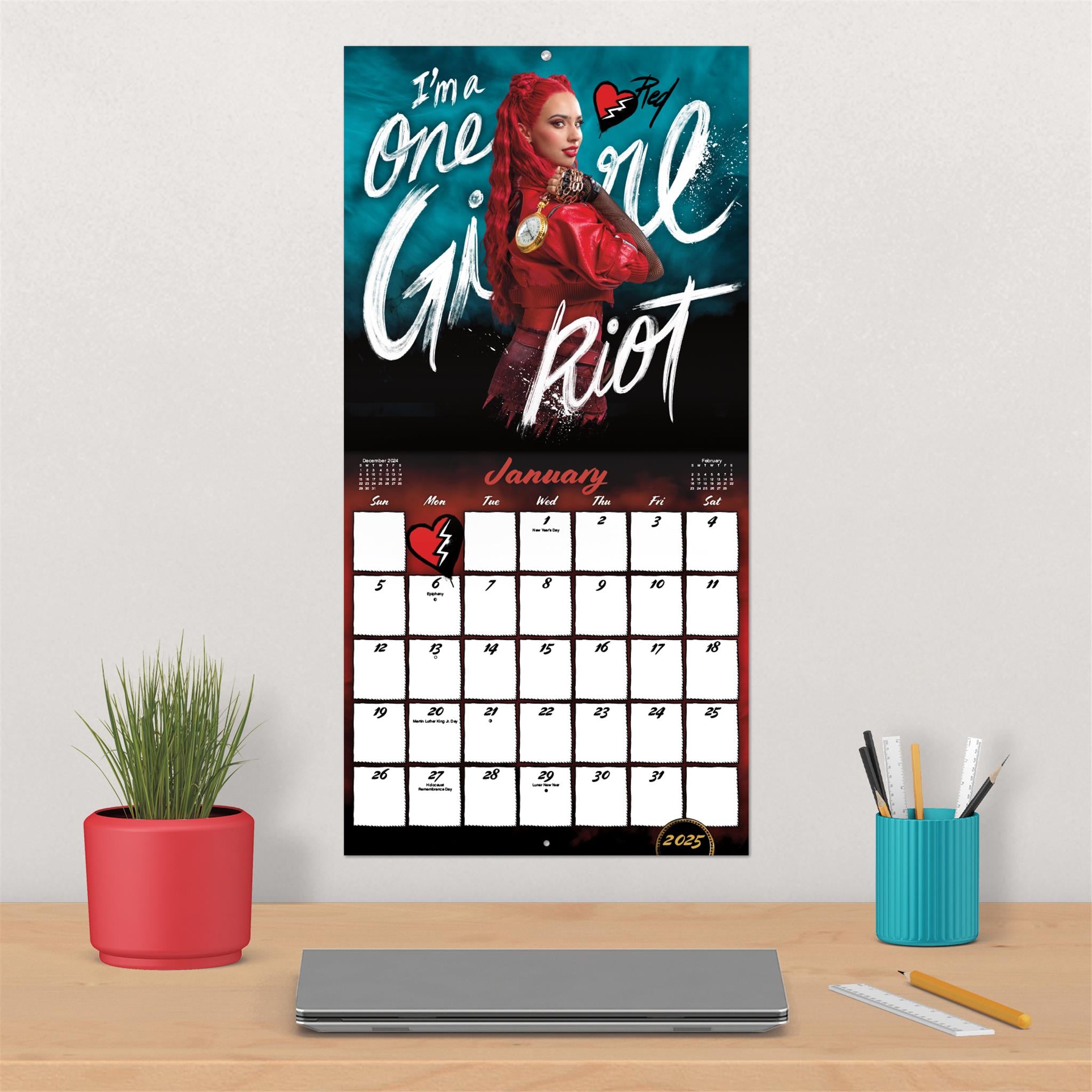 Descendants 4 The Rise Of Red Wall 2025 Calendar - Online Exclusive