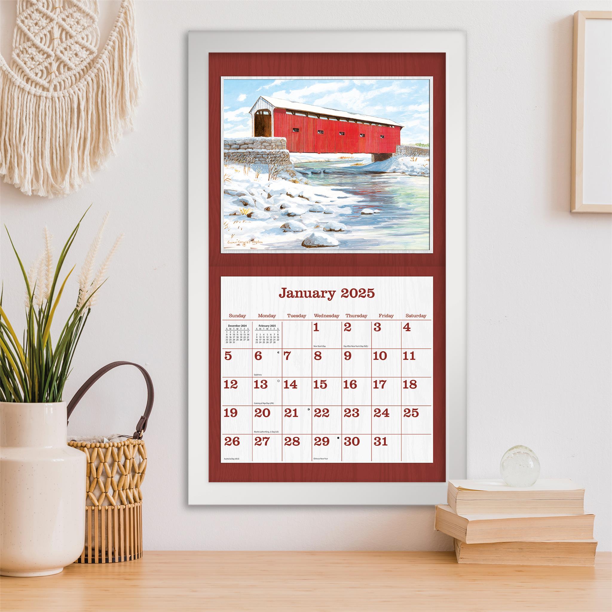 Covered Bridges Wall 2025 Calendar - Online Exclusive