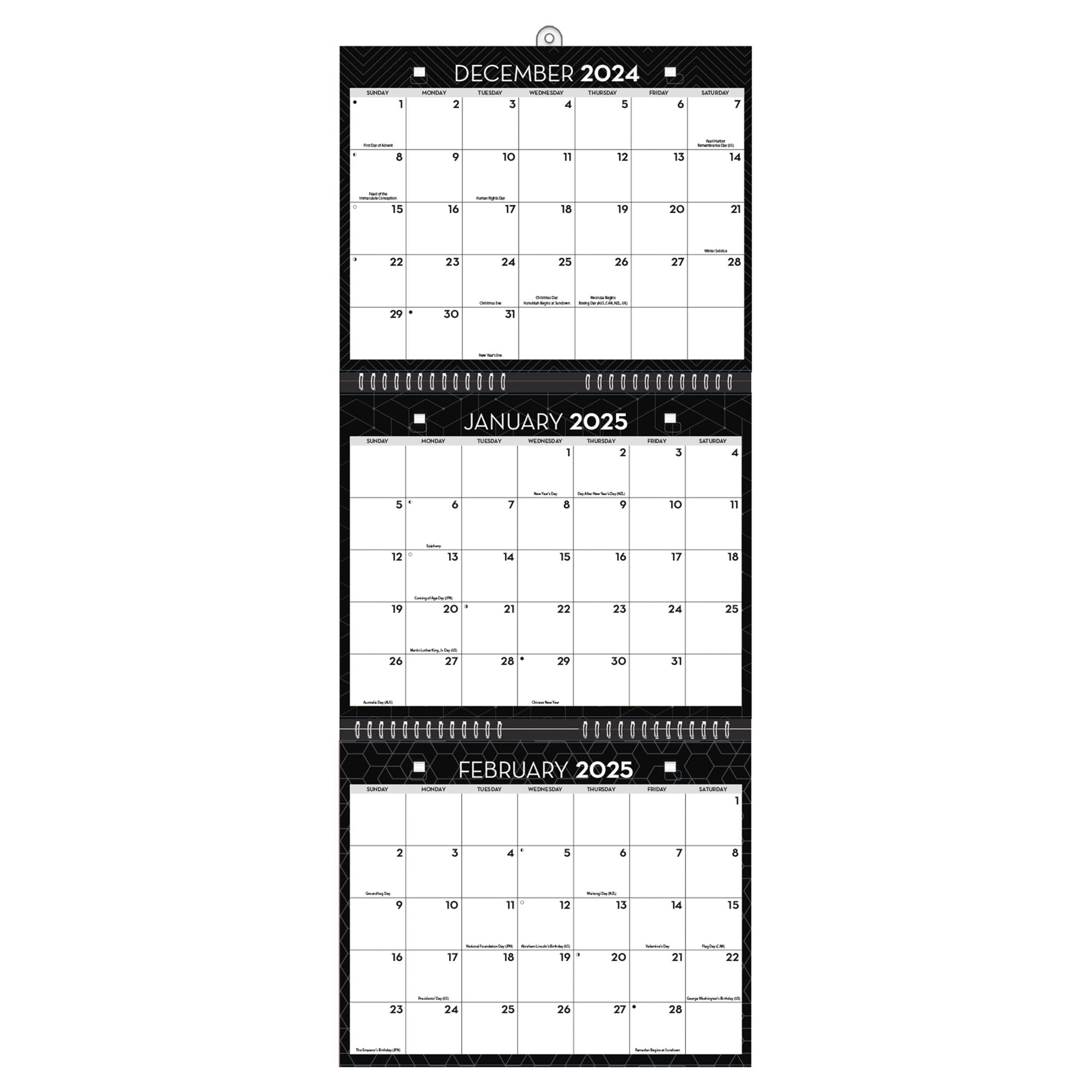 Office Triview Wall 2025 Calendar