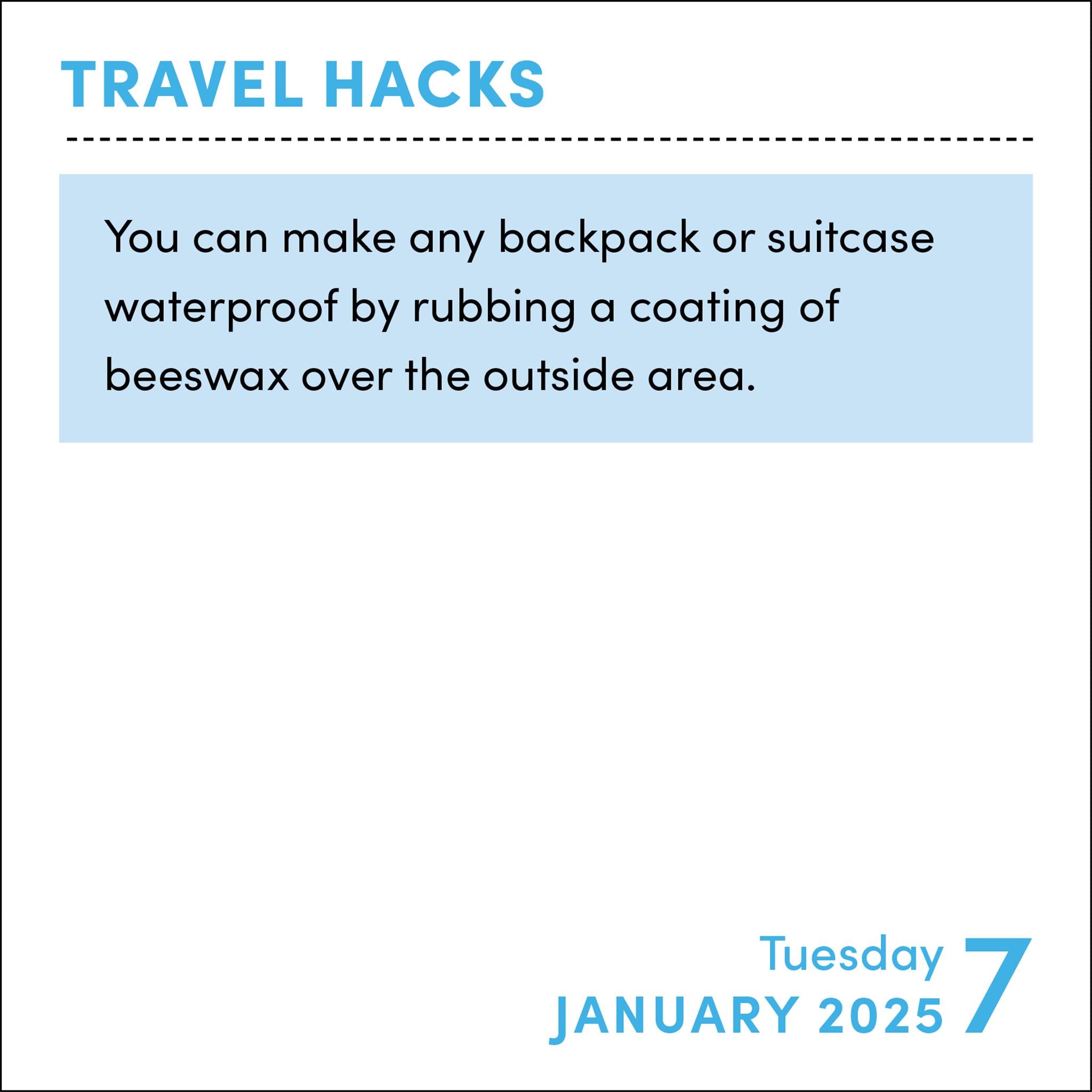 Travel Hacks Box 2025 Calendar - Online Exclusive