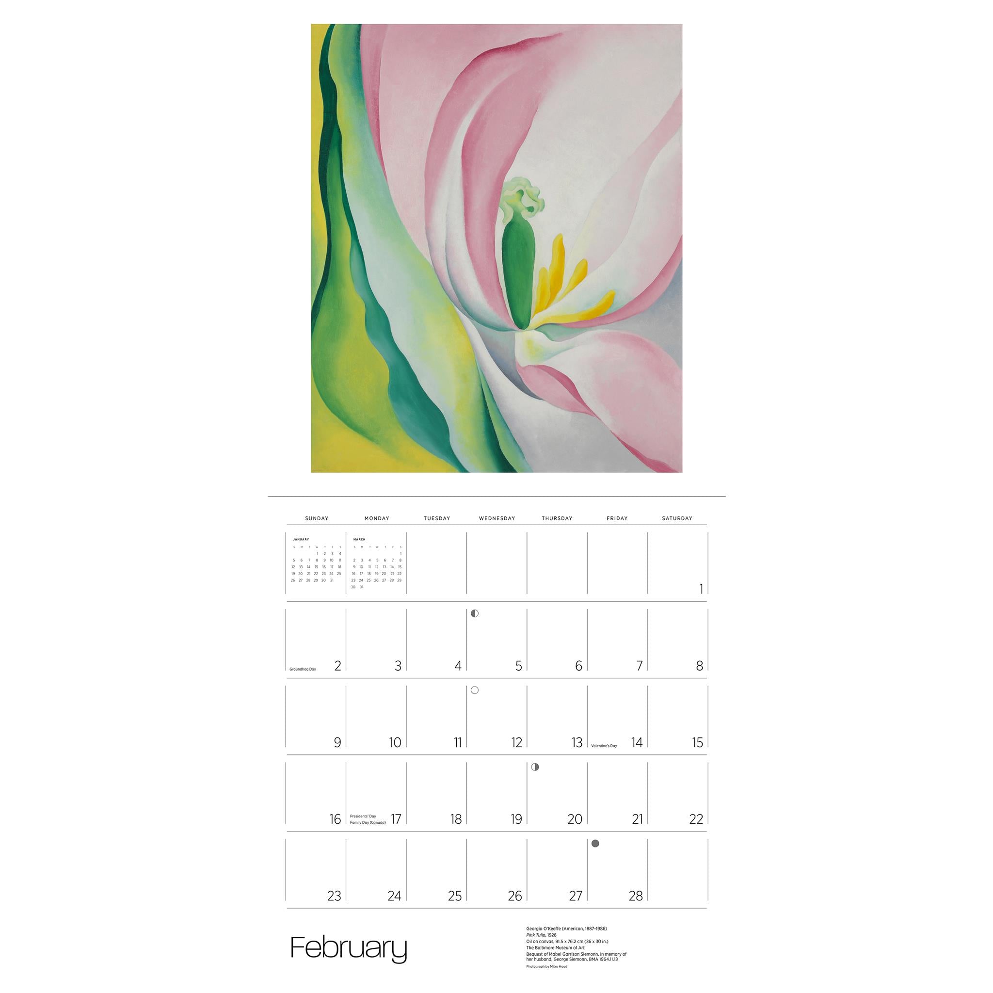 Georgia Okeeffe Wall 2025 Calendar