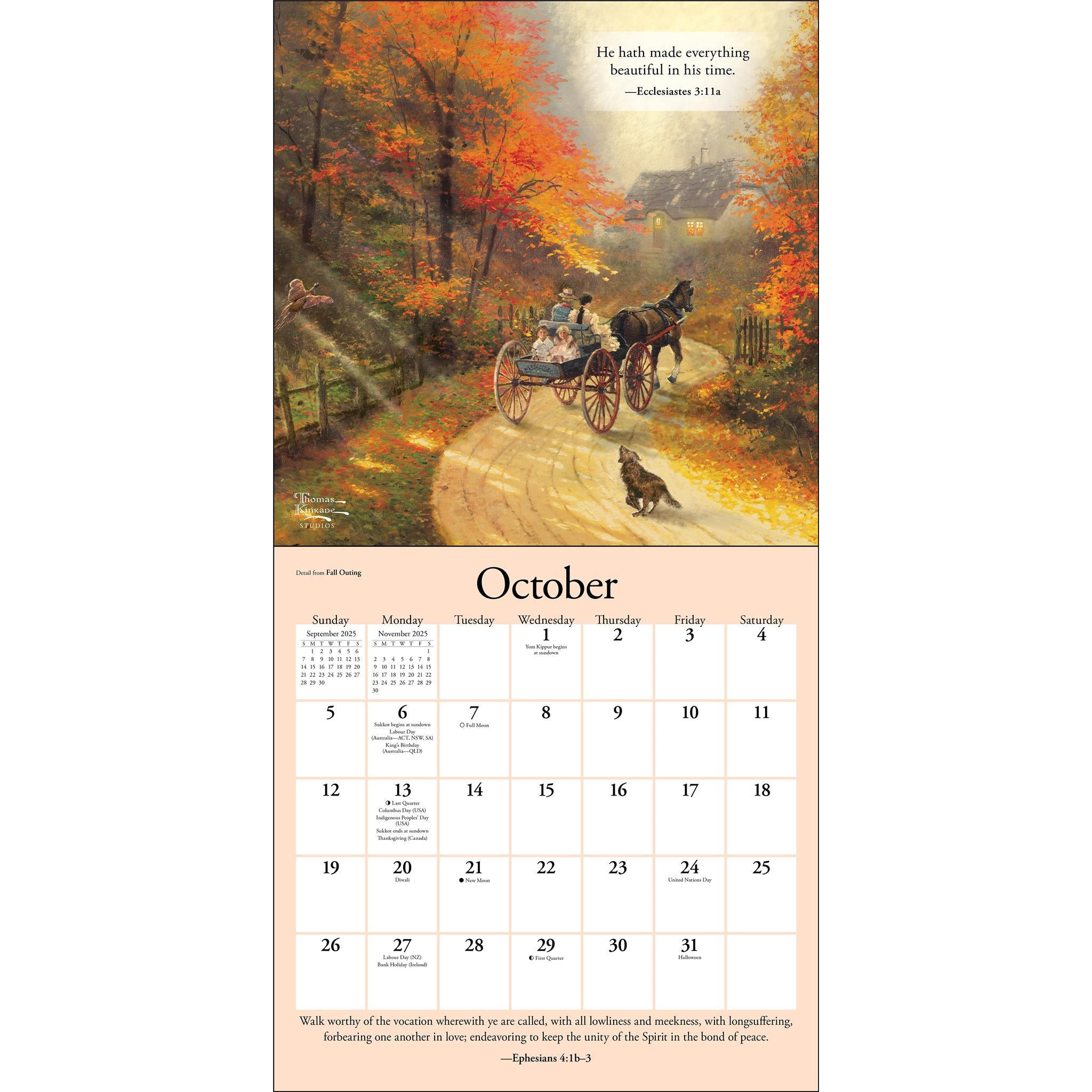 Kinkade Gardens Of Grace Scripture Wall 2025 Calendar