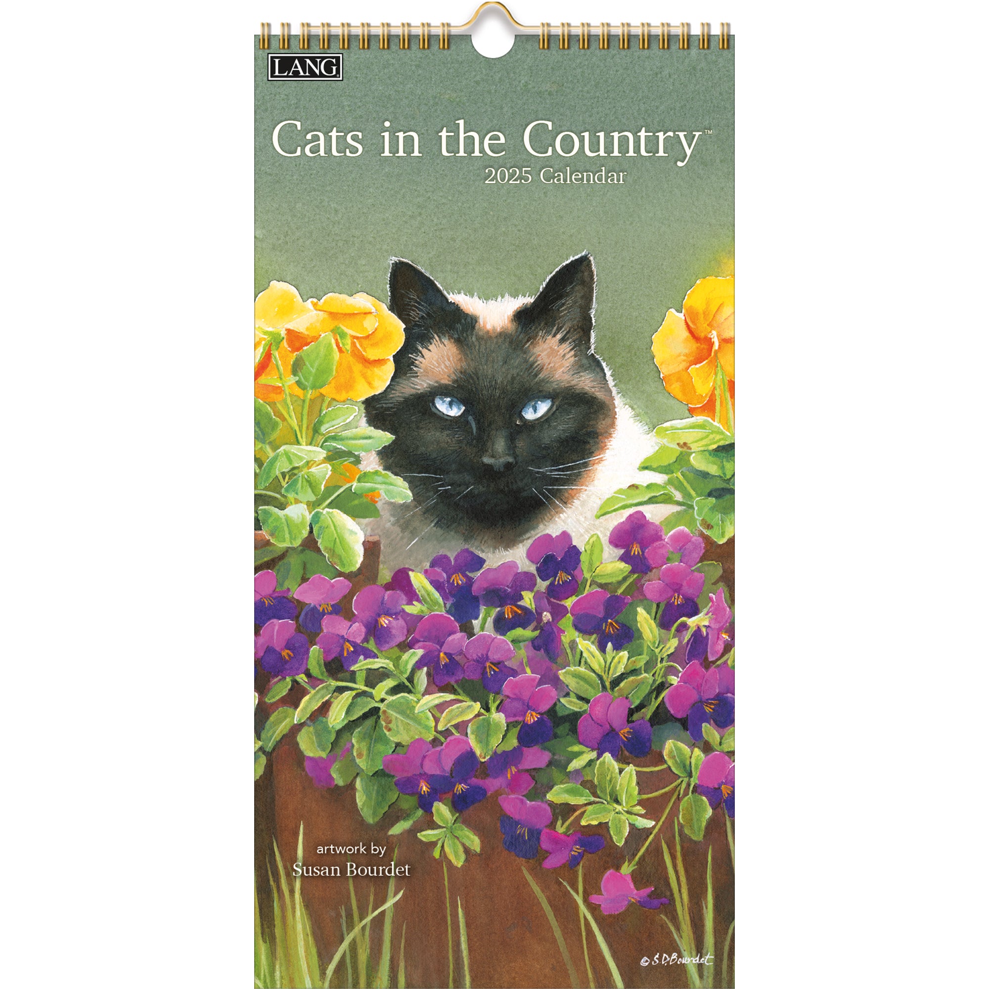 Cats In The Country Slim 2025 Calendar product image | Calendar Club Canada