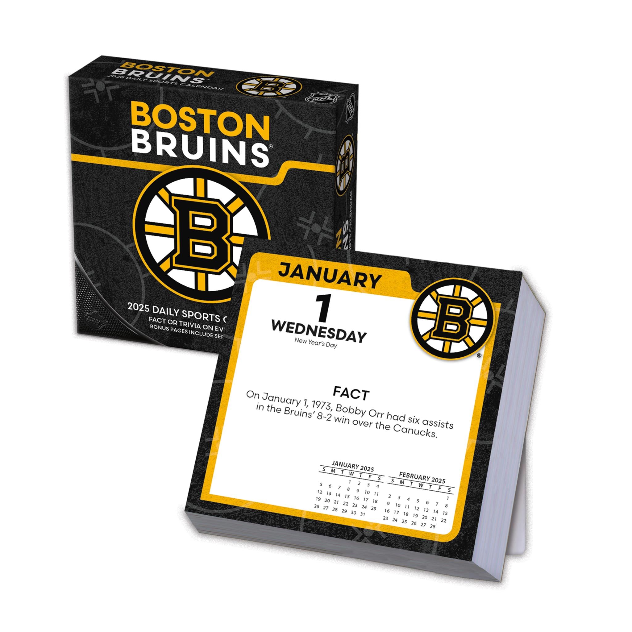 NHL Boston Bruins Box 2025 Calendar