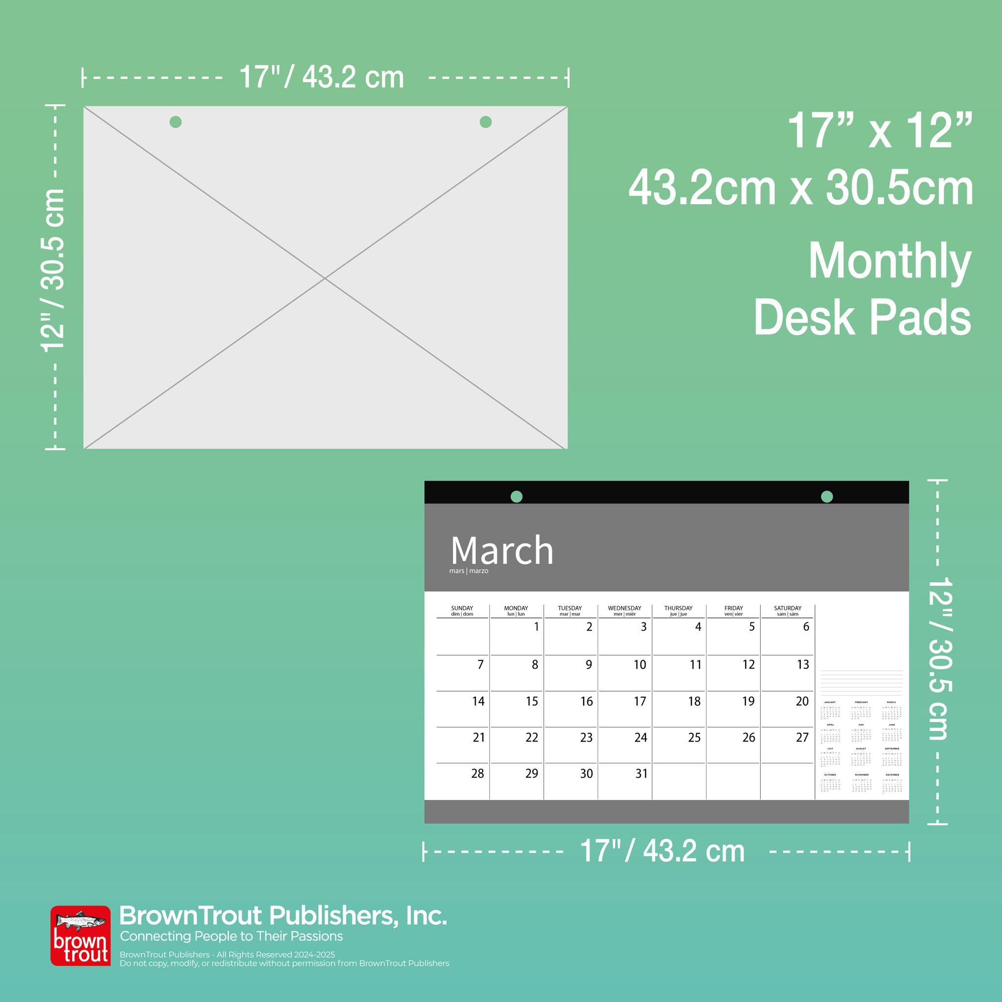 Turnowsky House Of Abstract Allure Desk Pad 2025 Calendar