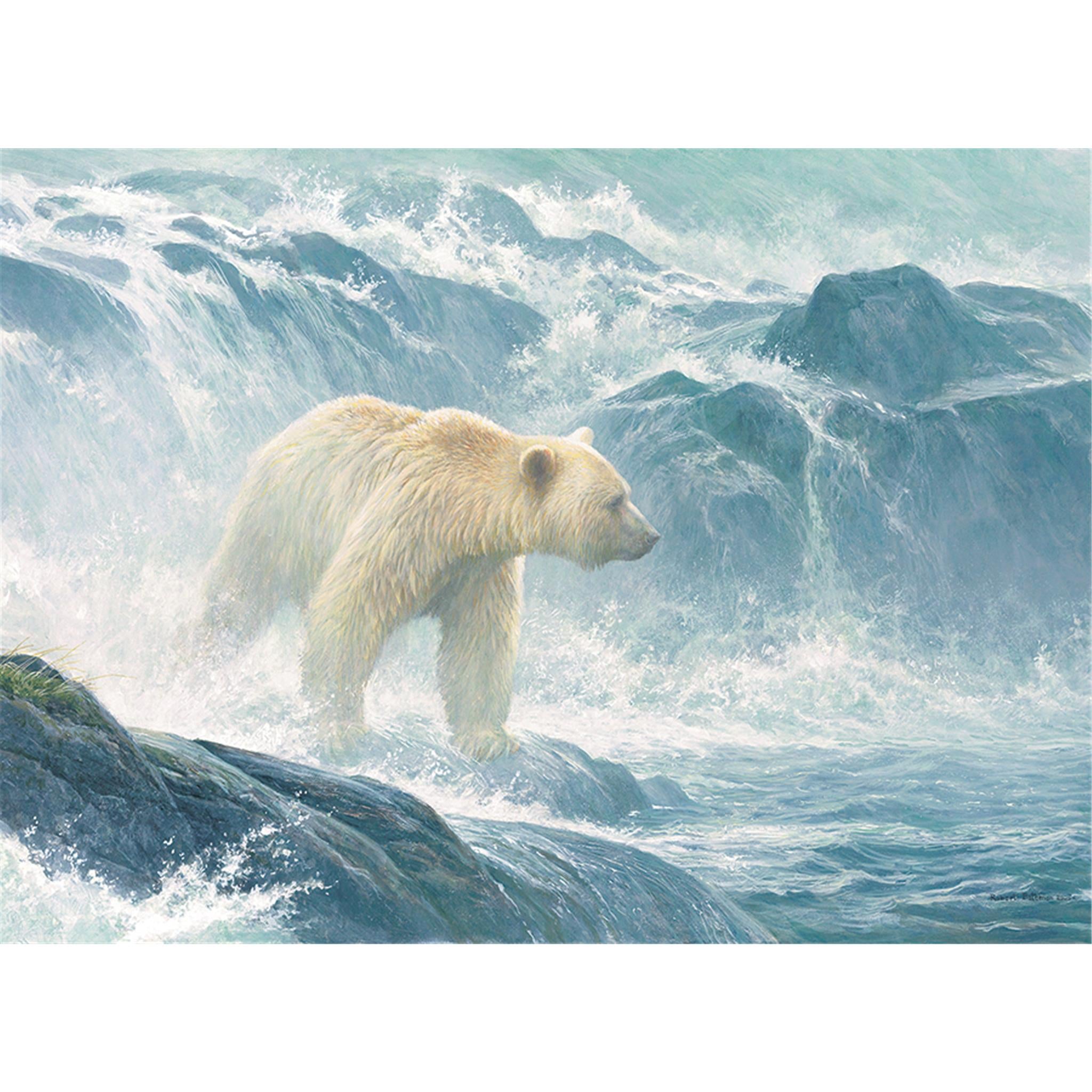 Salmon Watch Spirit Bear 500 Piece Puzzle Cobble Hill