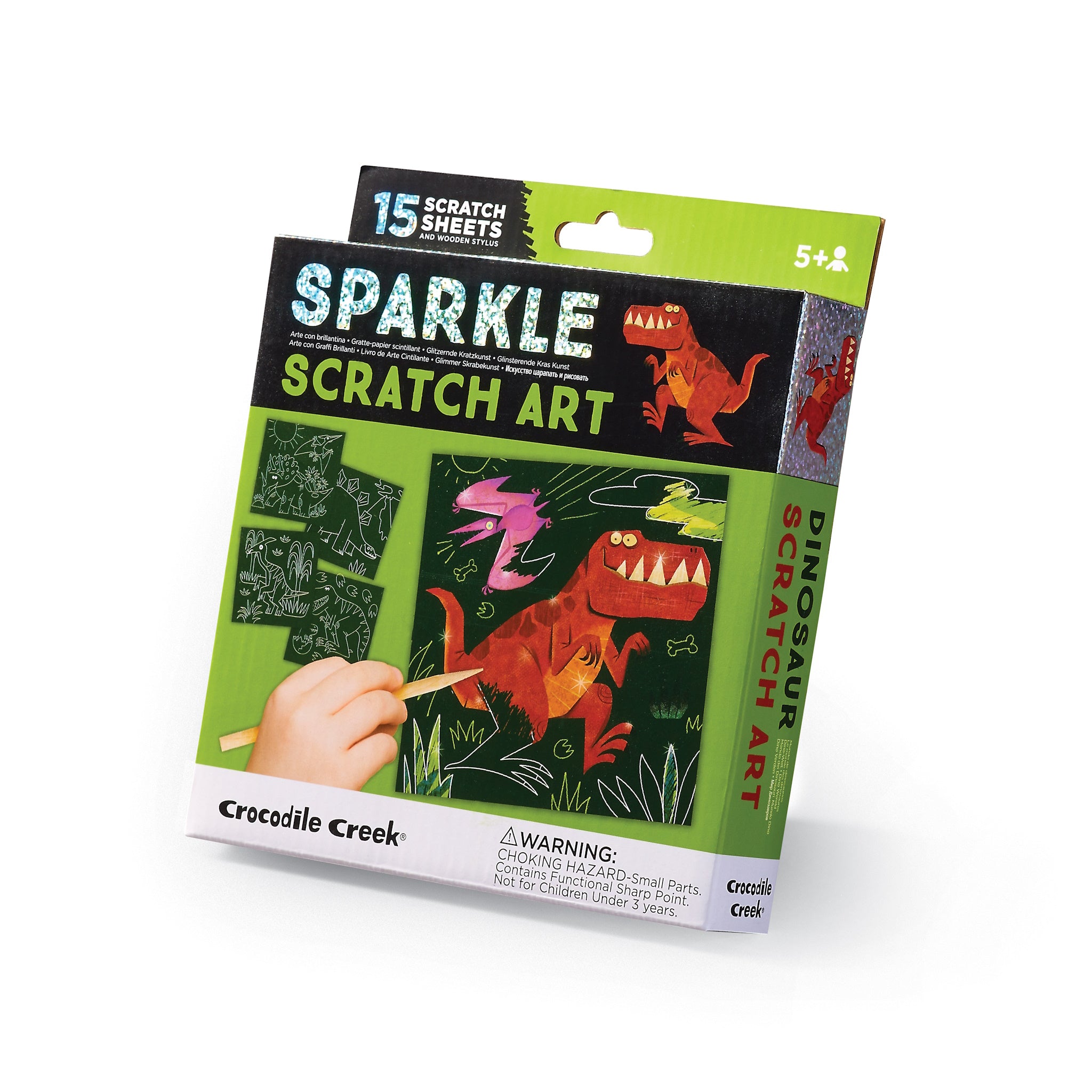 Dinosaur Sparkle Scratch Art