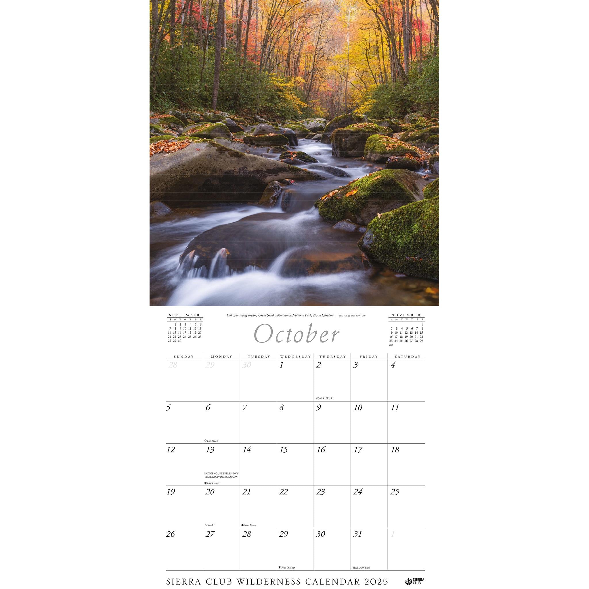 Sierra Club Wilderness Wall 2025 Calendar