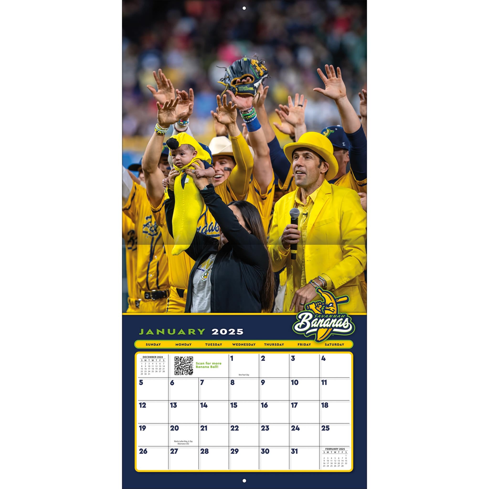 Savannah Bananas Baseball Wall 2025 Calendar - Online Exclusive