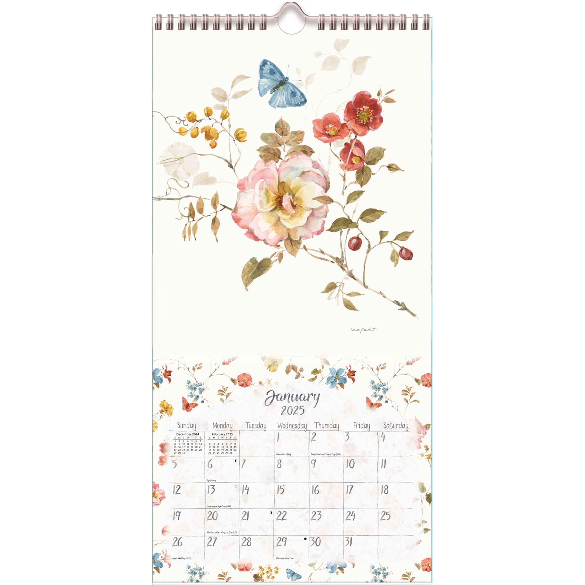 Watercolor Seasons Slim 2025 Calendar product image | Calendar Club Canada