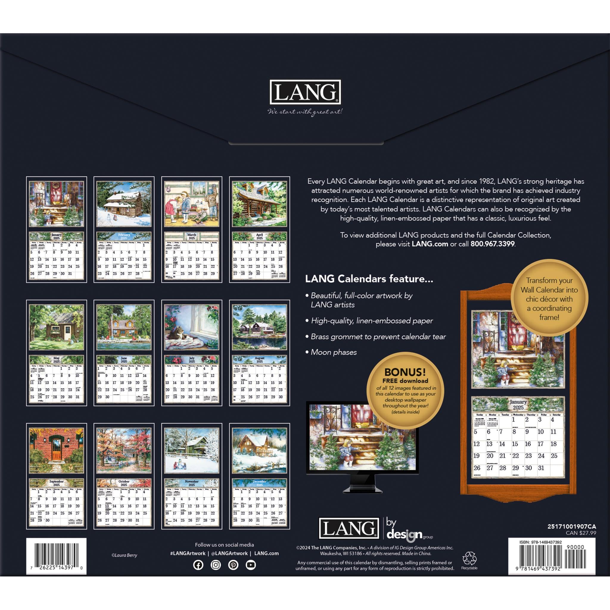 Country Welcome Special Edition with Print Wall 2025 Calendar