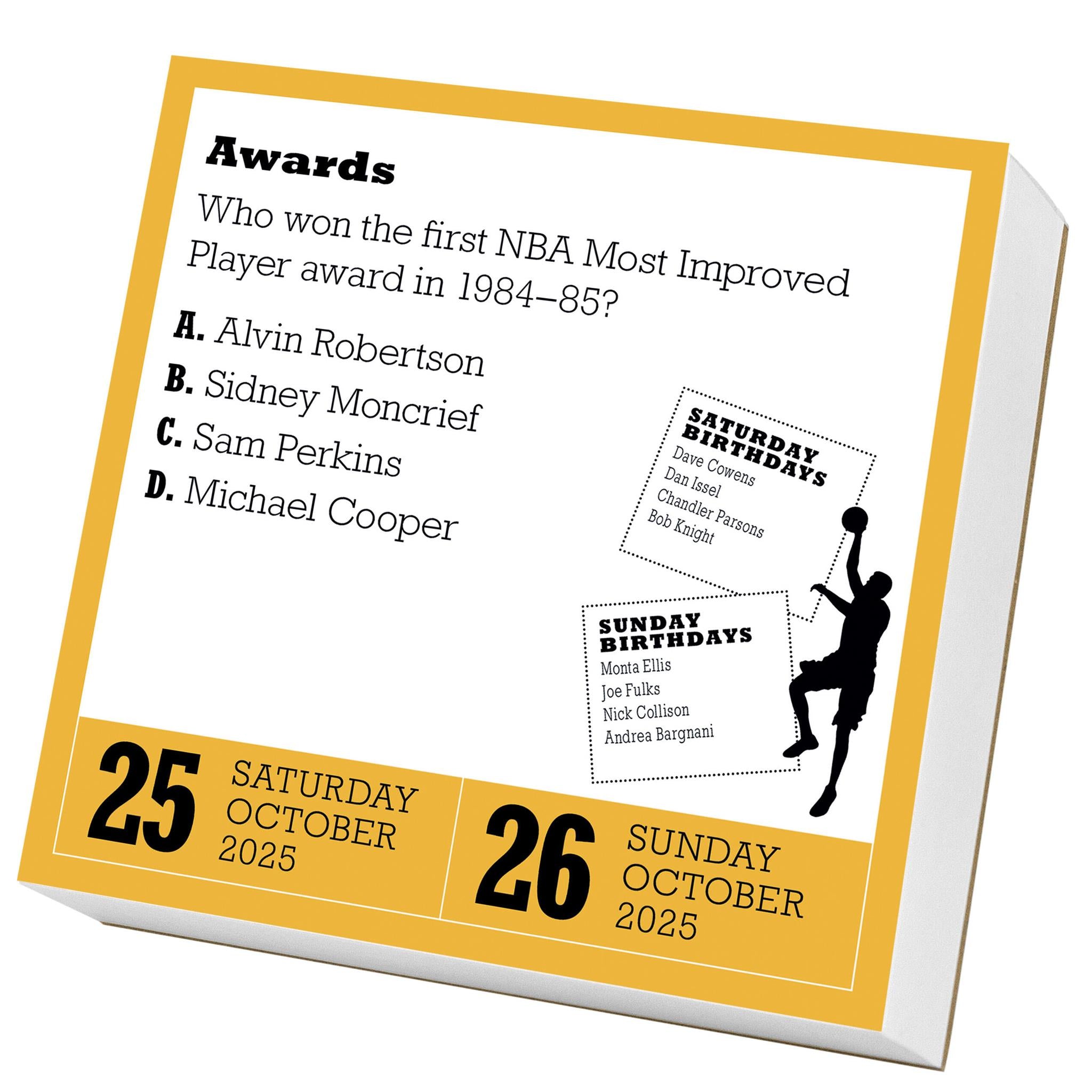 Year Of Basketball Trivia Box 2025 Calendar - Online Exclusive