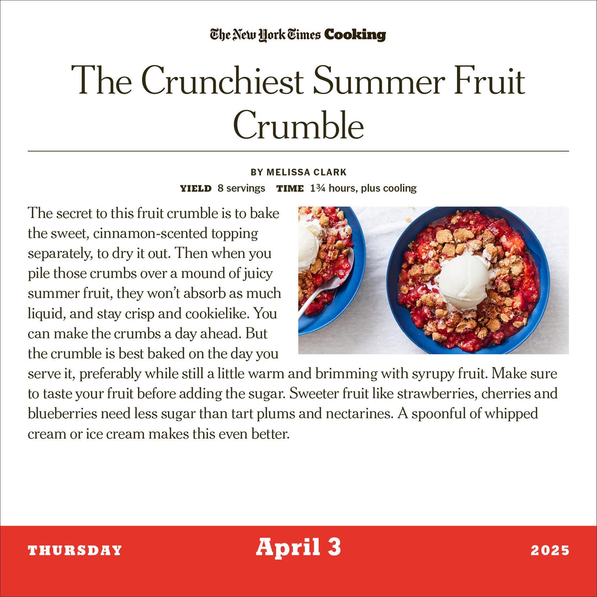 New York Times Cooking Box 2025 Calendar - Online Exclusive