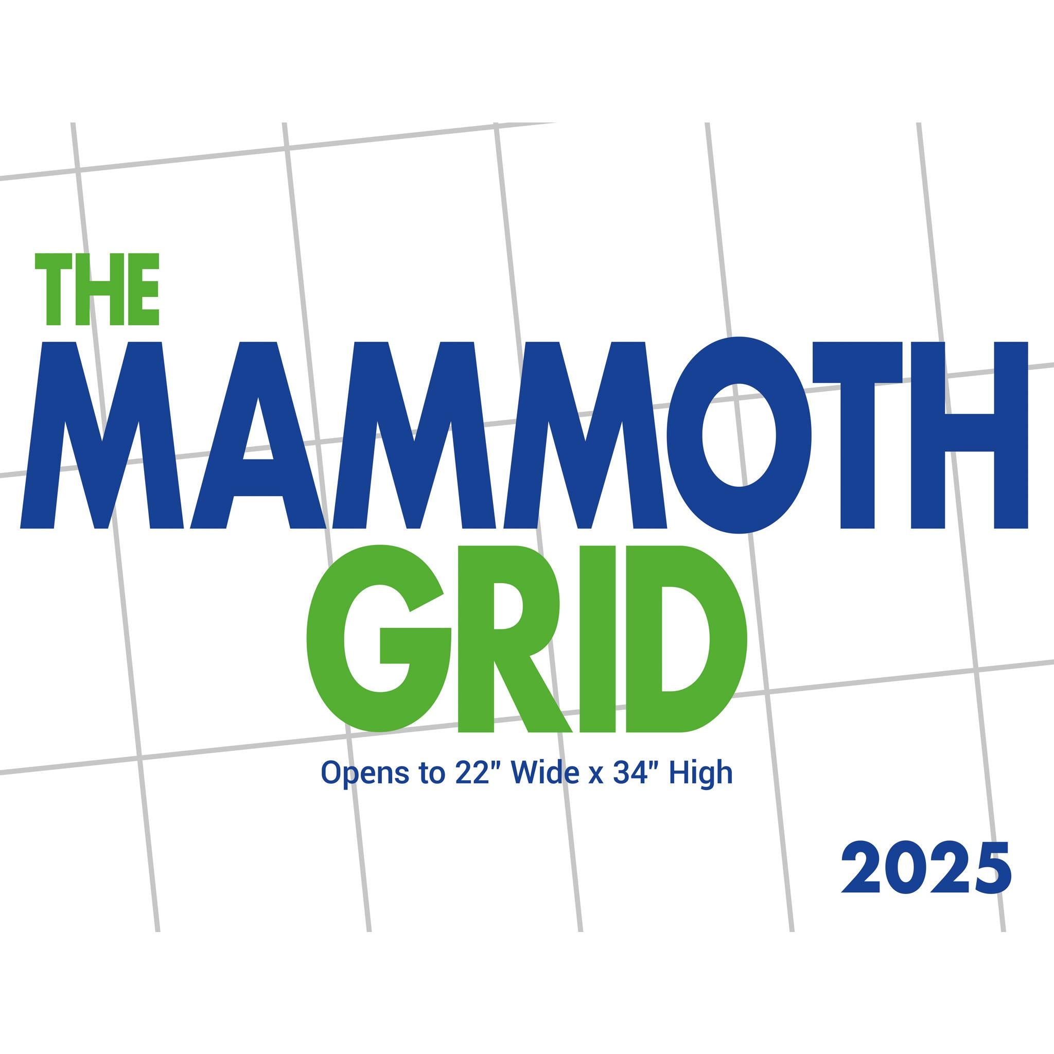 Mammoth Grid Oversized Poster 2025 Calendar