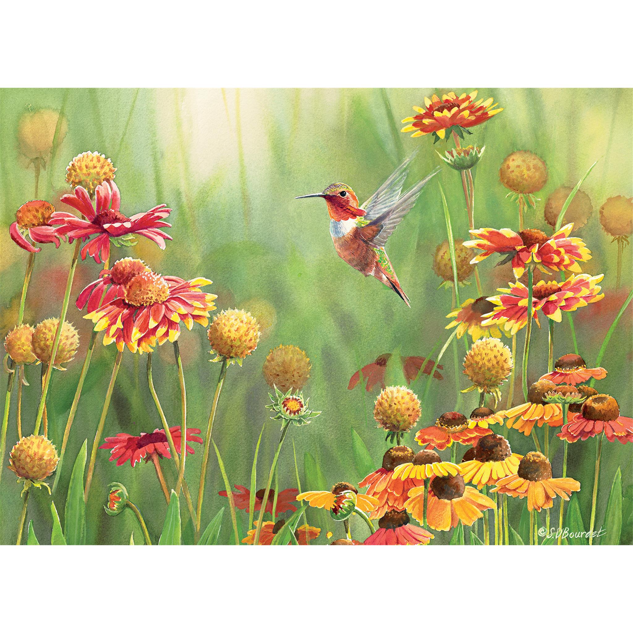 Rufous Hummingbird 500 Piece Puzzle Cobble Hill