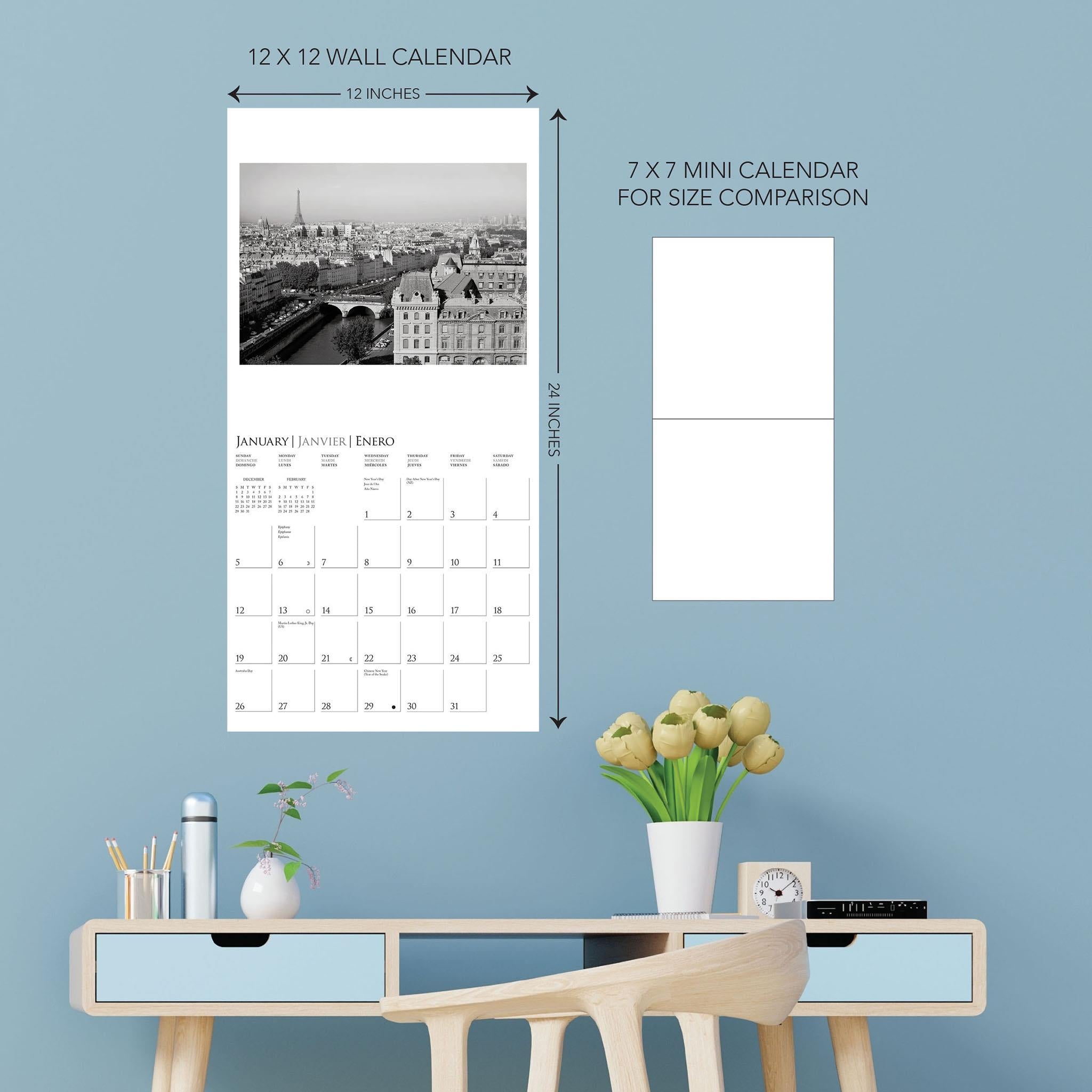 Paris Wall 2025 Calendar - Online Exclusive