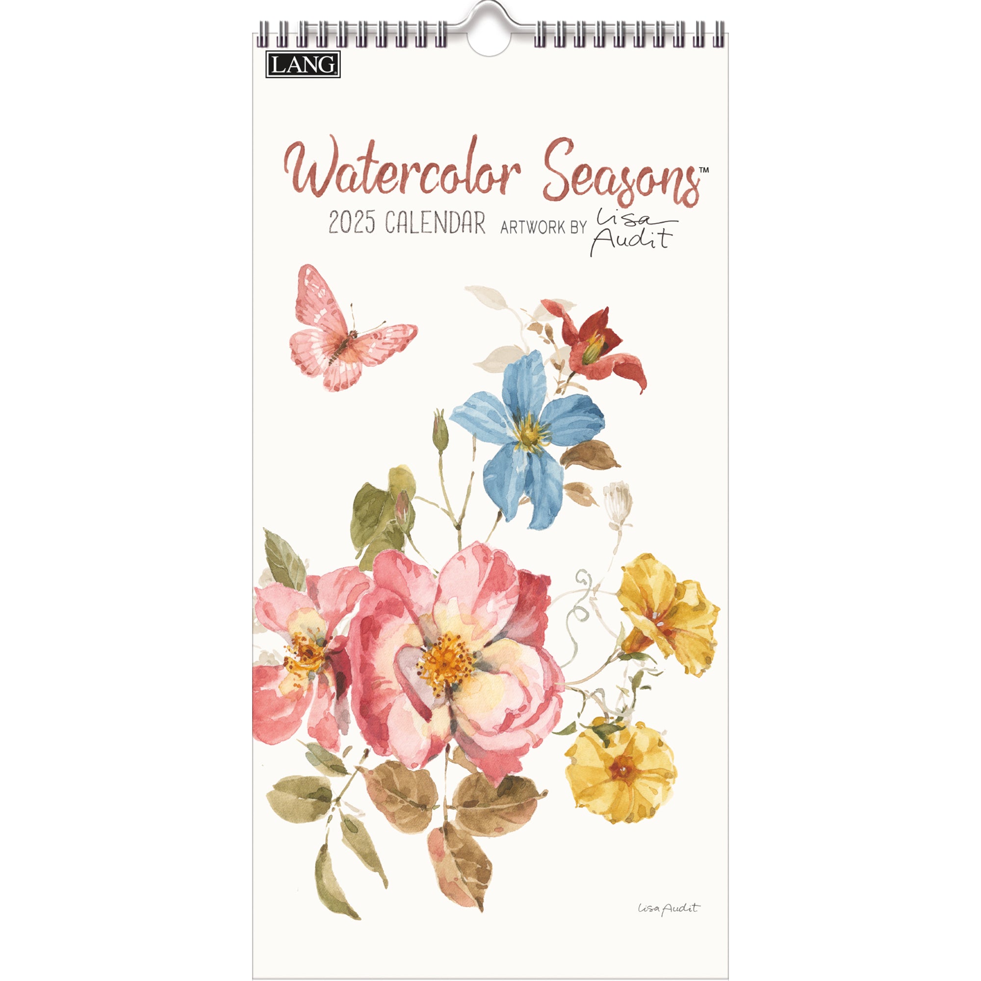 Watercolor Seasons Slim 2025 Calendar product image | Calendar Club Canada