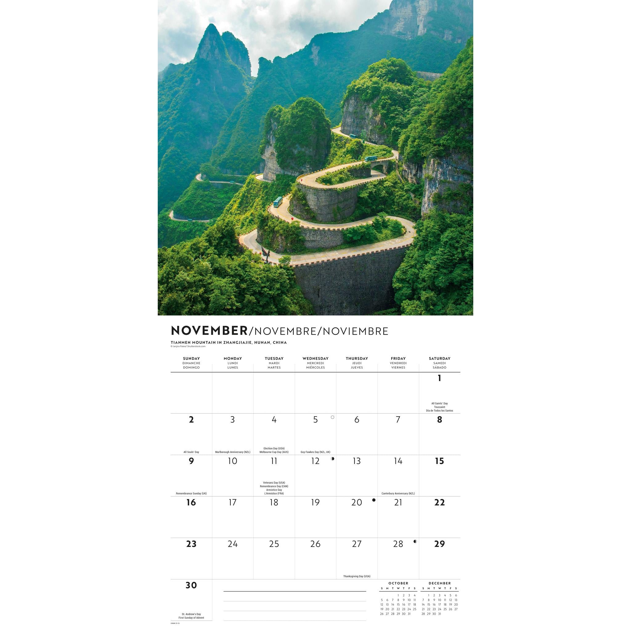 Passports To The World Wall 2025 Calendar