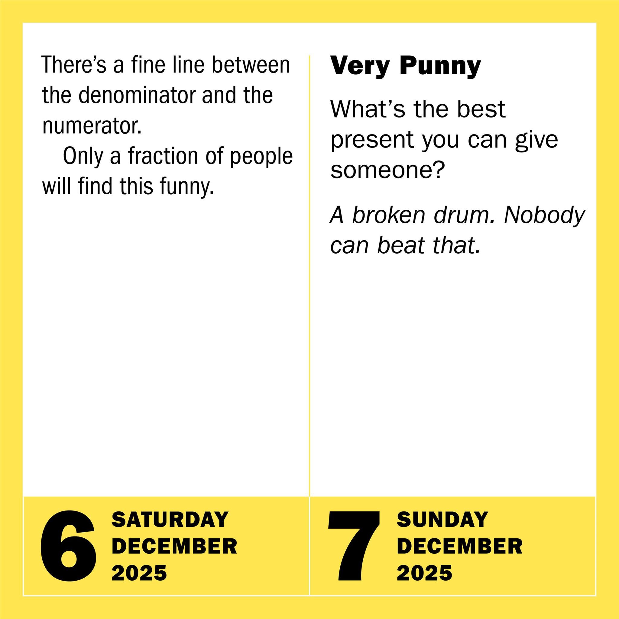 Bad Jokes And Punderful Puns Box 2025 Calendar