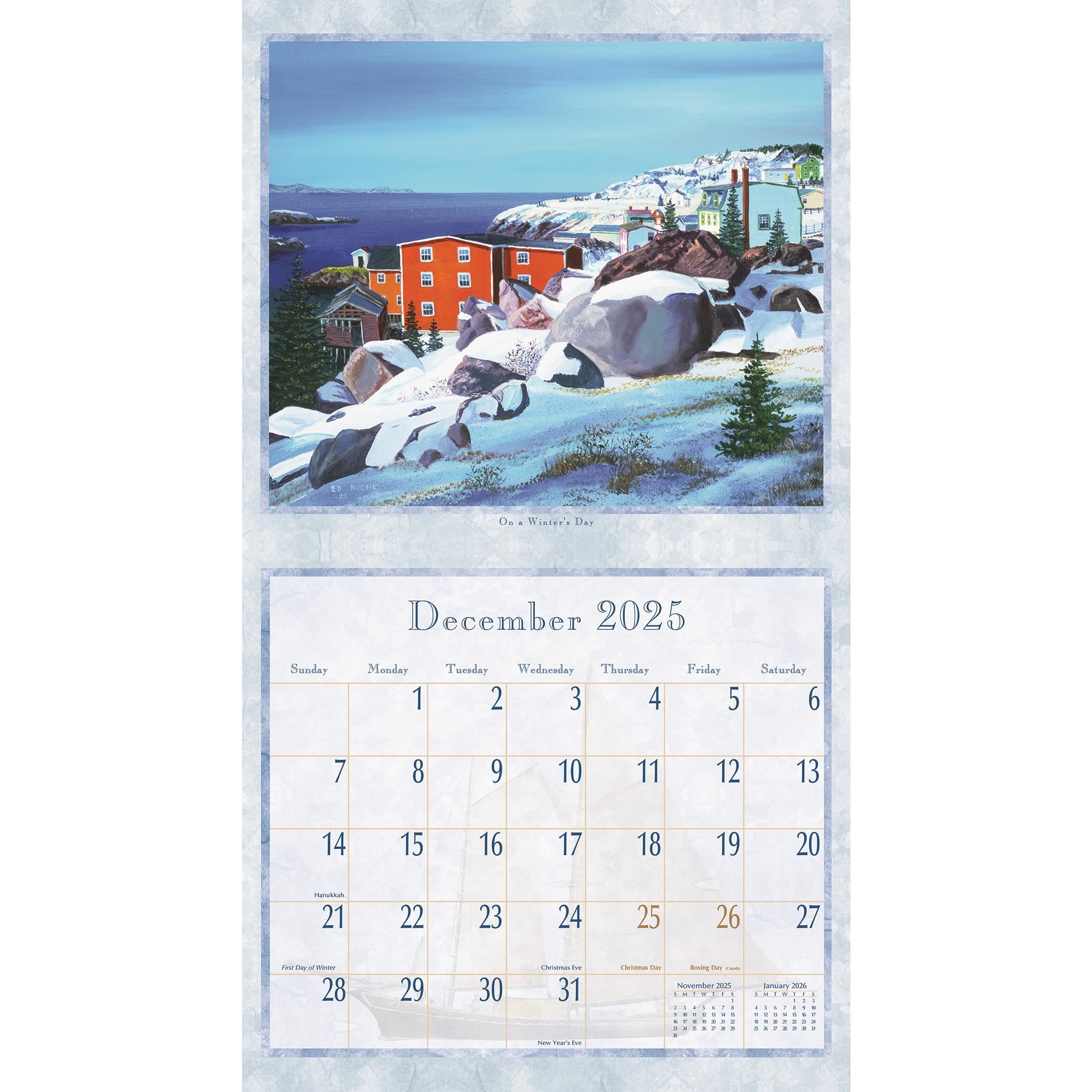 Newfoundland Wall 2025 Calendar