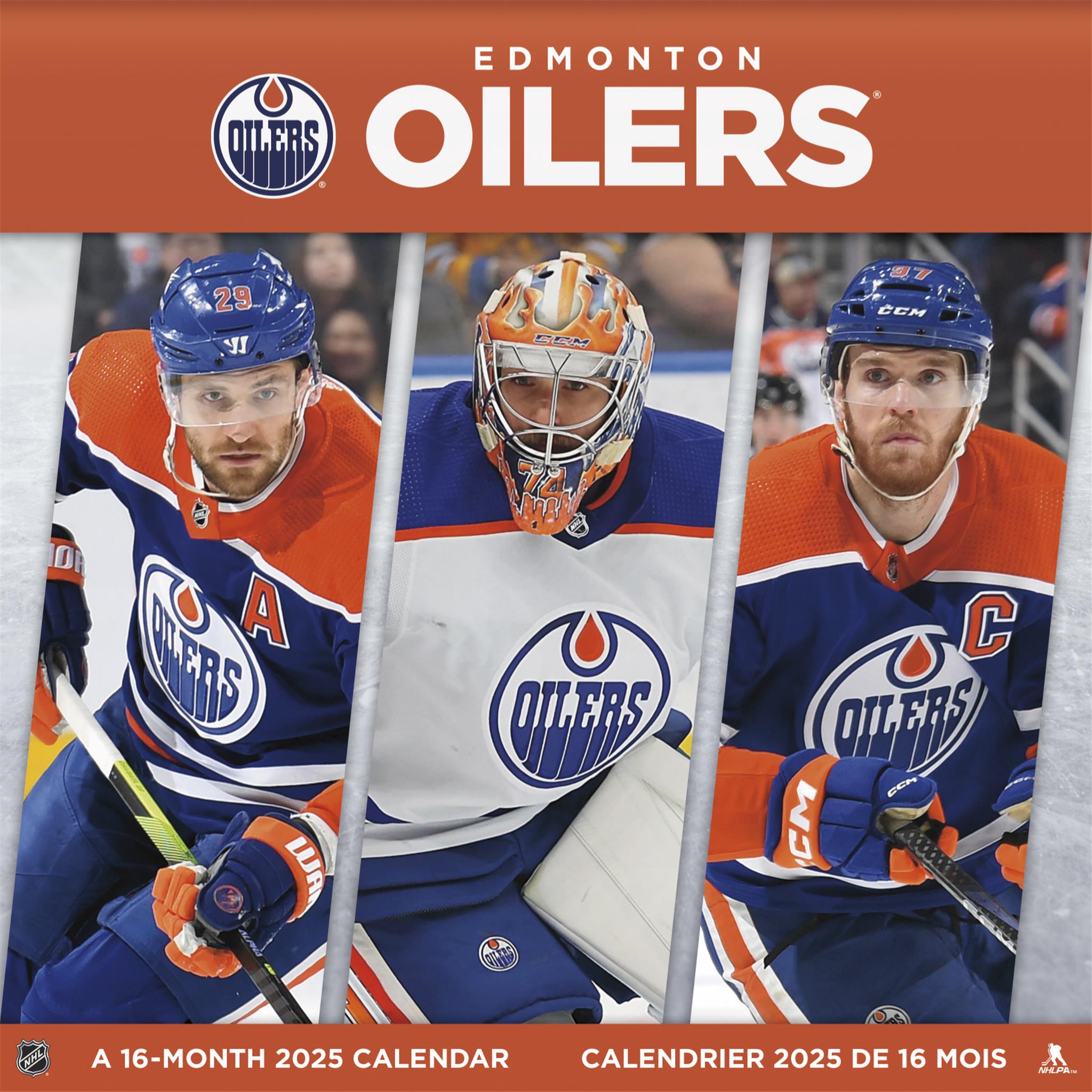 Edmonton Oilers Bilingual Wall 2025 Calendar