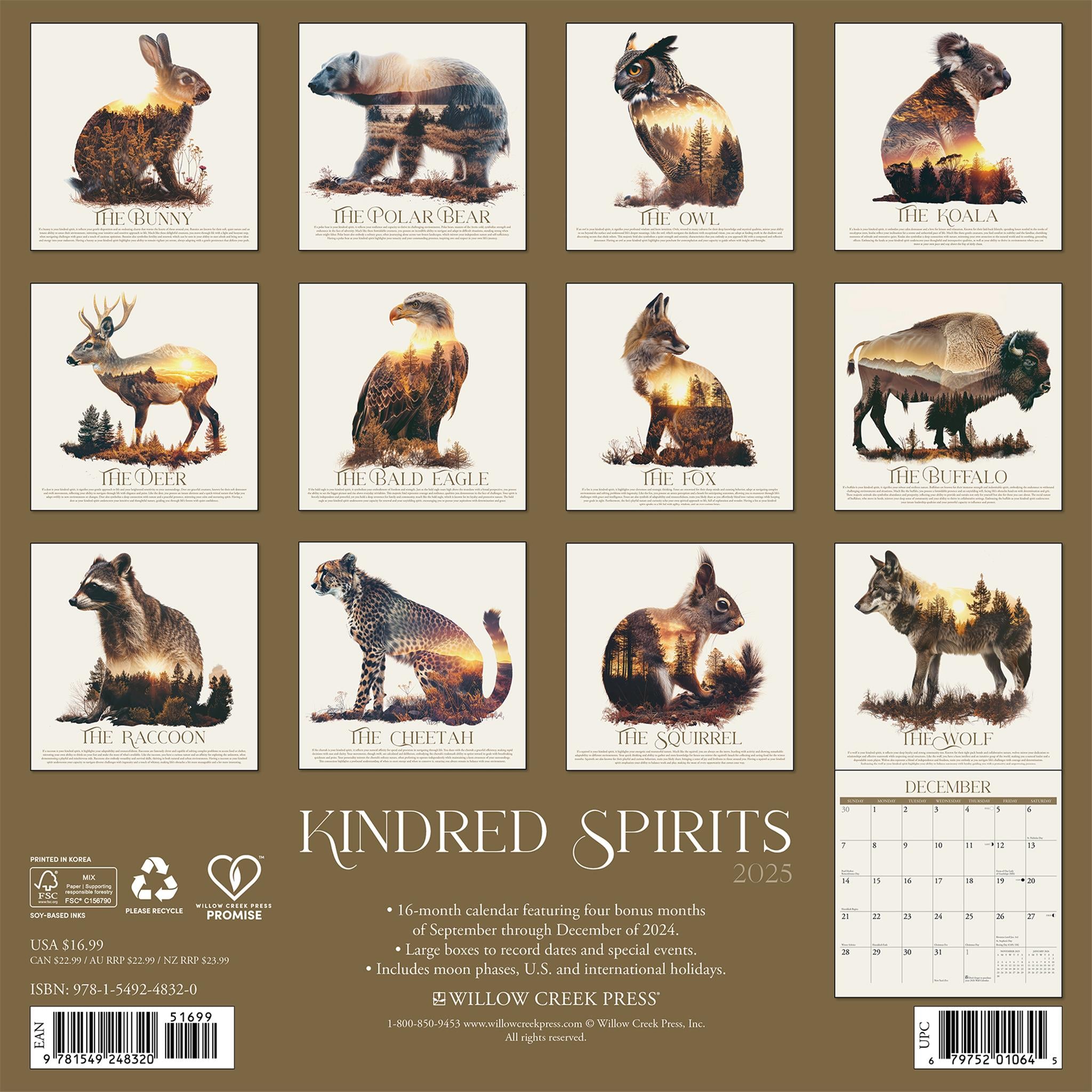 Kindred Spirits Wall 2025 Calendar - Online Exclusive