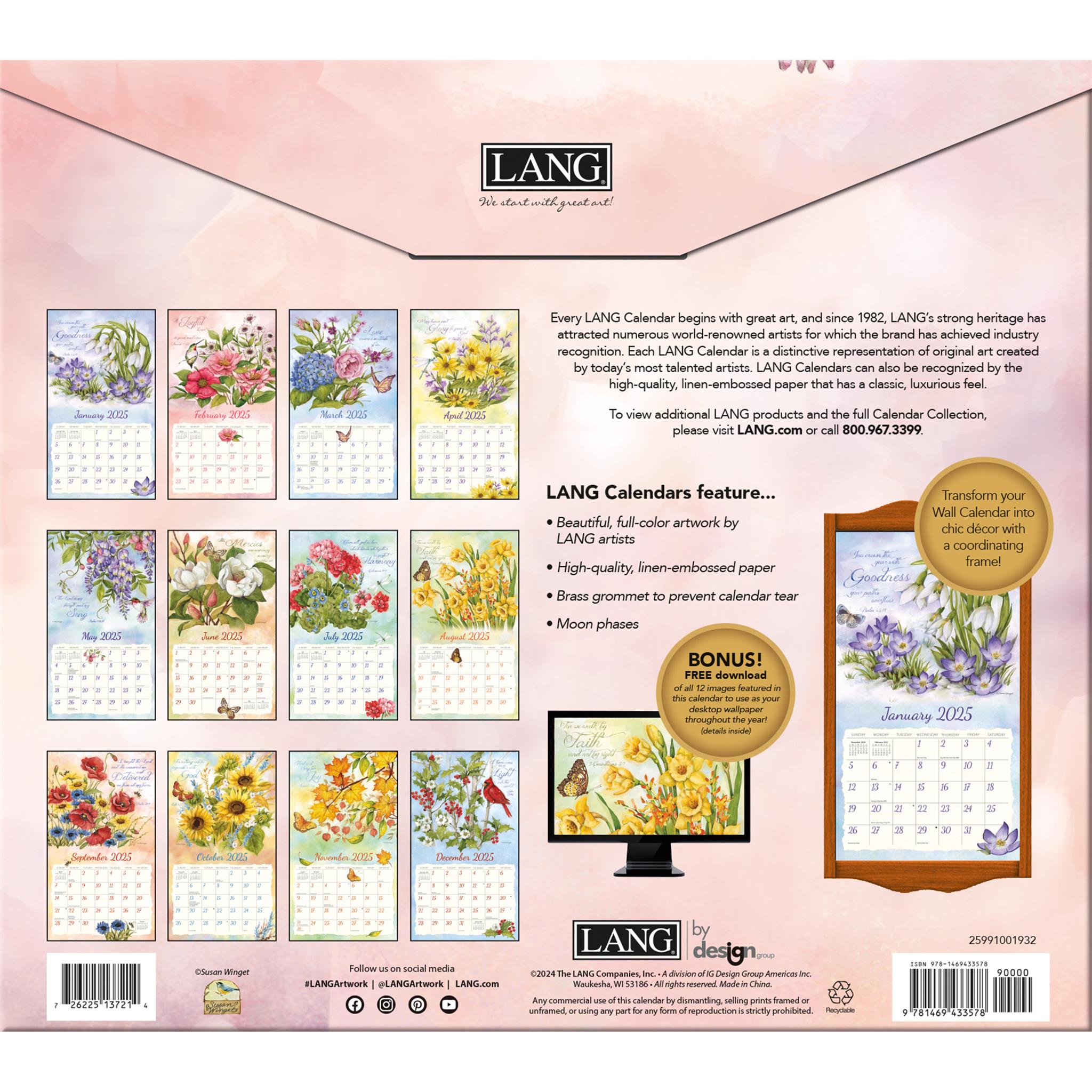 Natures Grace Wall 2025 Calendar