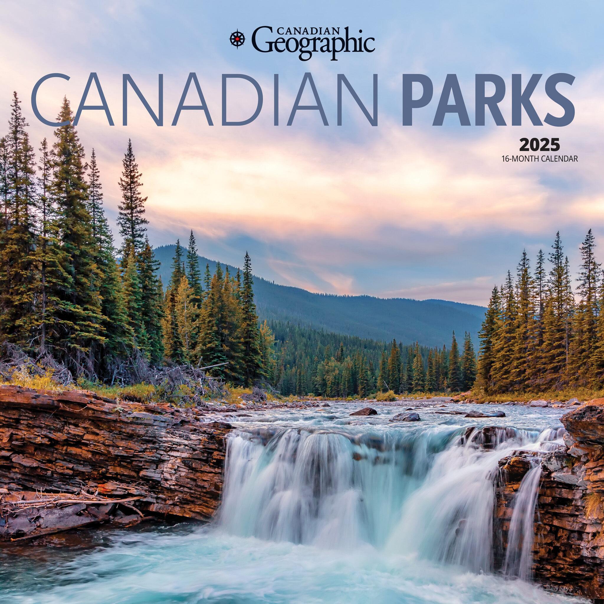 Canadian Parks Canadian Geographic Wall 2025 Calendar