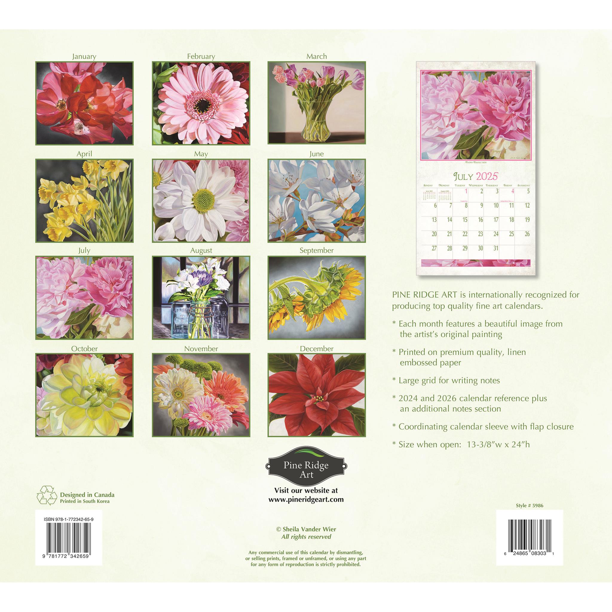 Beauty In Bloom Wall 2025 Calendar