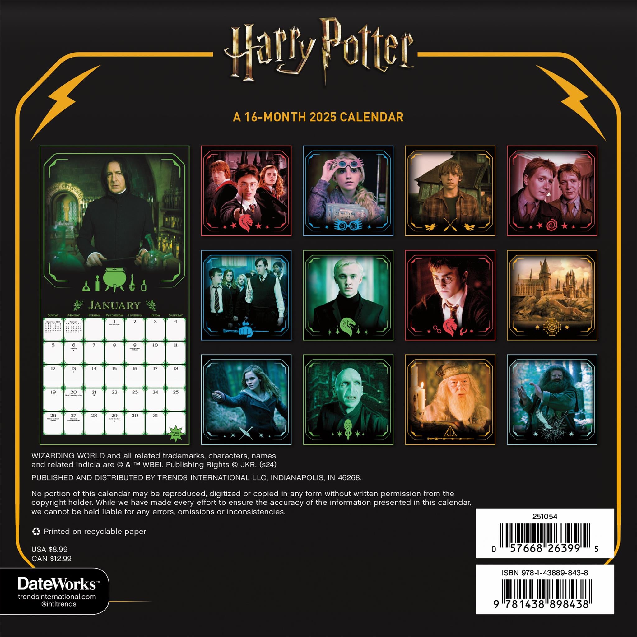 Harry Potter Mini 2025 Calendar