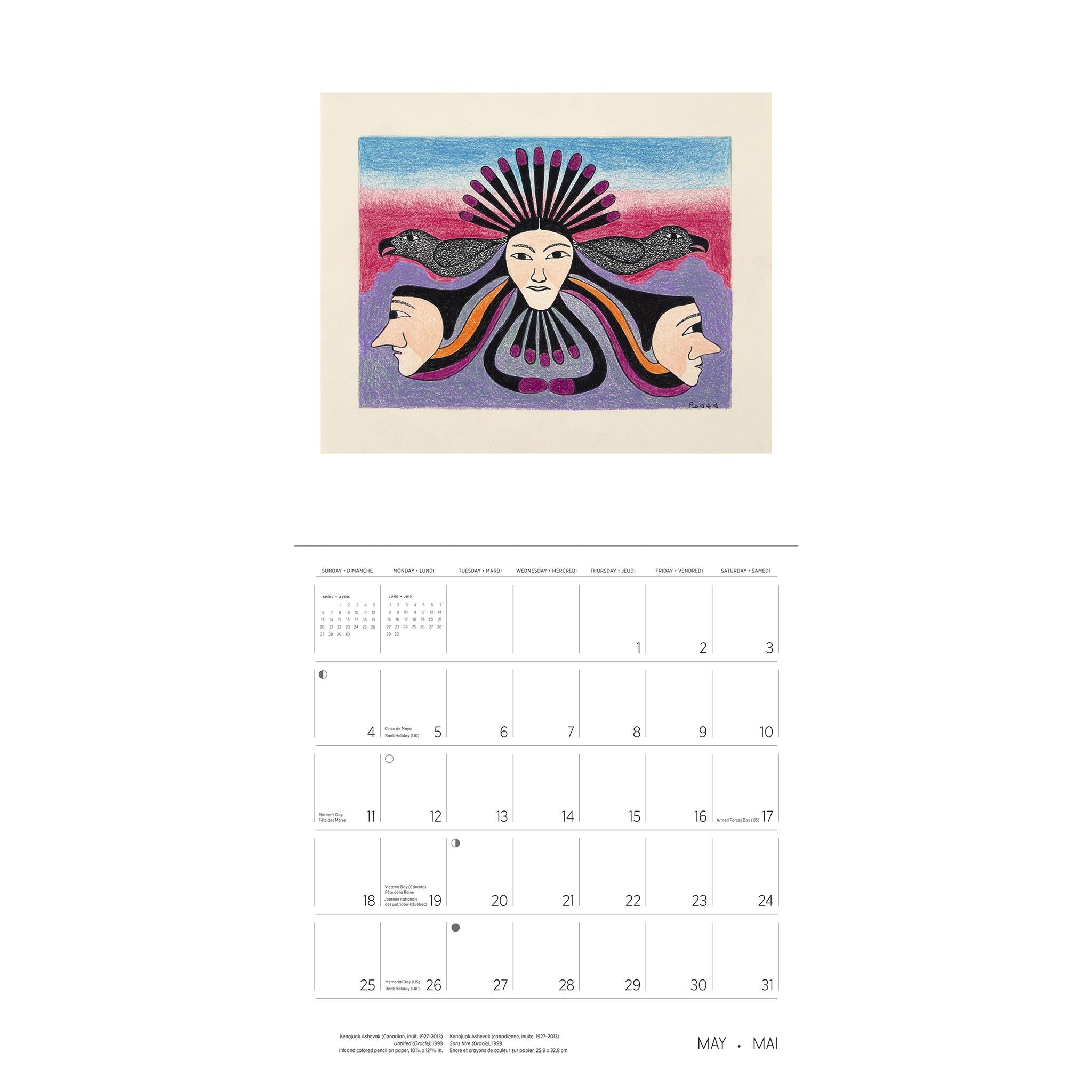 Kenojuak Ashevak Wall 2025 Calendar