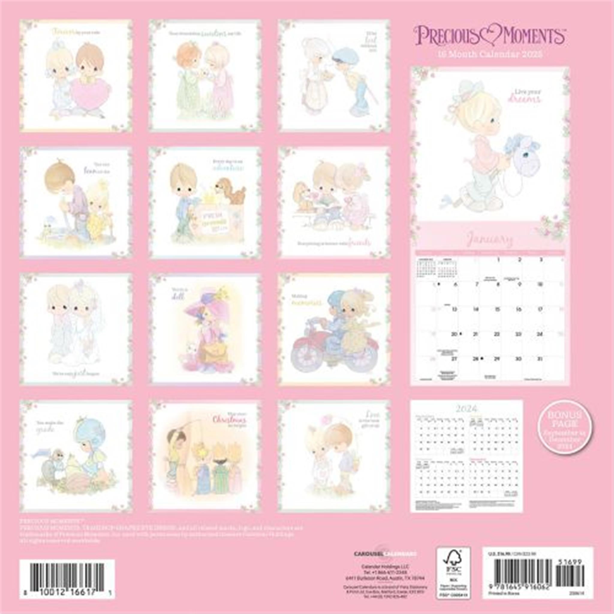 Precious Moments Wall 2025 Calendar