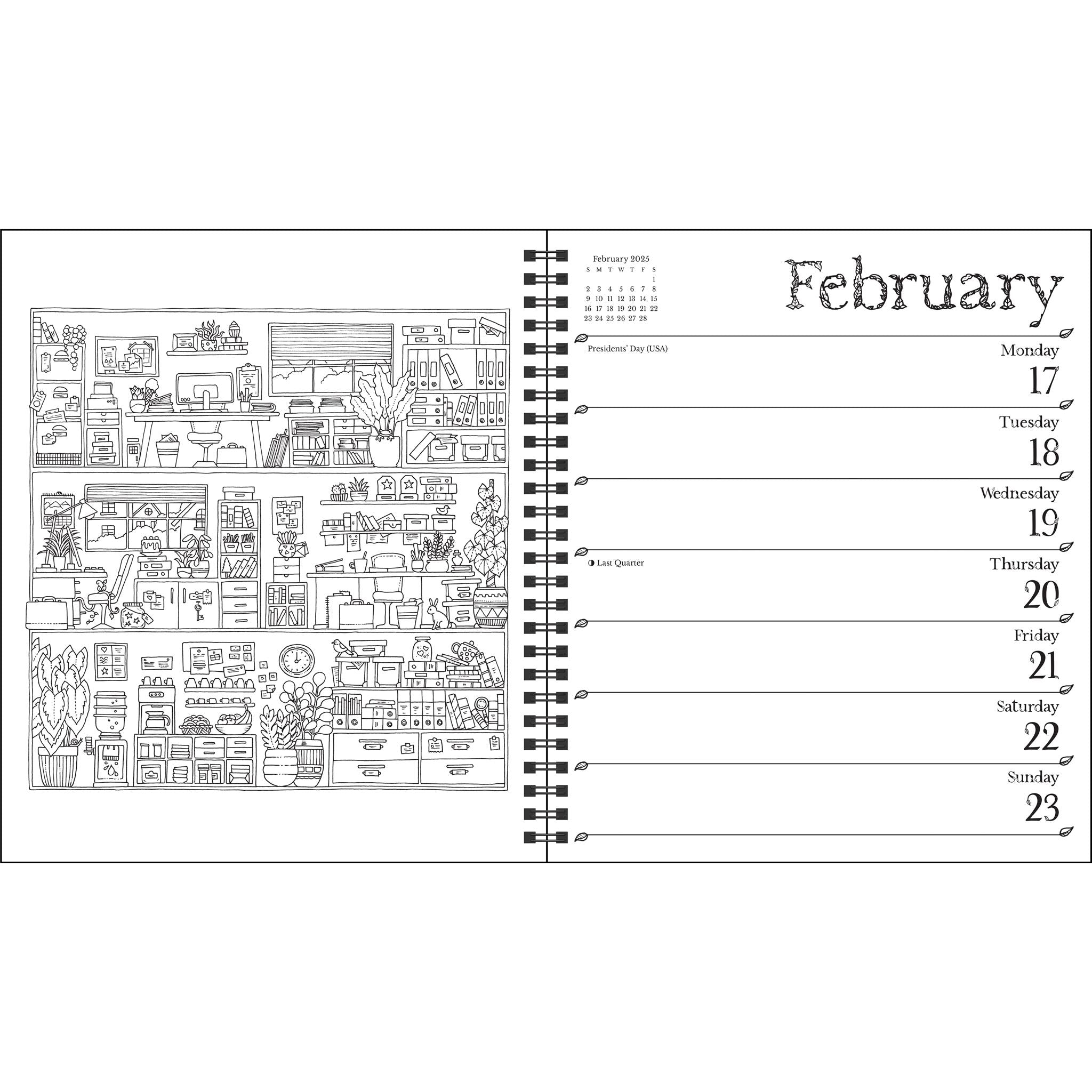 Johanna Basford Coloring Engagement 2025 Calendar